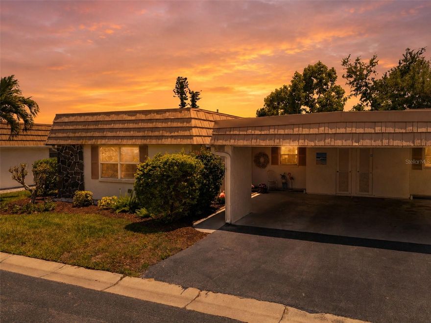 A Rare Opportunity to own a "CANAL FRONT" Villa, *Value Priced that does not come on the market often! This is a highly desirable open floor plan, ( 1480 Sq.Ft under air, 1906 total ) with 2 bedrooms/2 baths and large living areas to enjoy! With a lovely canal view, this villa has a newer AC unit 2023, electrical panel 2020, roof permit 2019, and the kitchen was updated with newer appliances. Mainenance Free Strahtmore Riverside Villas offers the 55t community a lavish lifestyle with a community clubhouse, pool, fitnerss center, acitvities to enjoy and is located approximately 2 miles to the Siesta Key south bridge. The Marina located within this community has an annual fee of approximately $1344.00. Located just around the corner from Strathmore Riverside Villas you will find shops, Detweiler's Farmers Market, and quality restaurants to enjoy. Imagine sitting on your peaceful patio and enjoying your water view after a lovely sunny Florida day. Imagine making this charming Villa on the water your new home!