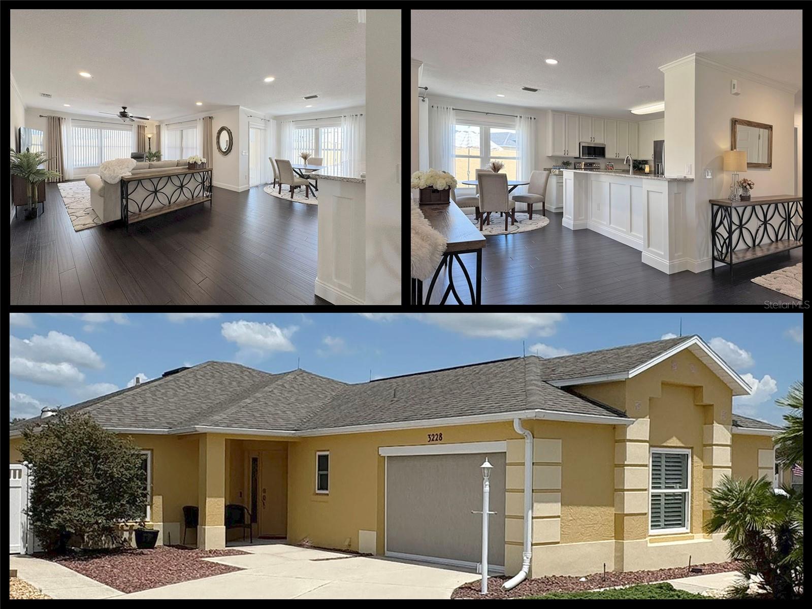 THE VILLAGES, FL --> 15k DISCOUNT OFFERED FOR CASH/QUICK CLOSE // PARTIALLY FURNISHED - 3 BED/2 BATH - INTERIOR CORNER LOT - PRIME LOCATION - BOND PAID. Spacious Belvidere/Stoneybrook Floor Plan feels more like a home vs. villa (3 way split on the bedrooms). Barely North of 466, you'll find secluded Villa Berea (Polo Ridge) nestled inside Glenview Championship Golf Course. HUGE interior corner lot - ABUNDANCE OF OUTDOOR LIVING SPACE (large enough for a pool AND large enough for a Golf Cart Garage). VERY CLEAN - MOVE IN READY <-> 2018 ROOF <-> 2019 GAS WATER HEATER <-> 2006 GAS HVAC (working beautifully though!) <-> Some of the STUNNING upgrades begin in the Kitchen: Granite counter tops with wainscotted breakfast bar, cabinets with chrome pullouts by Rev-A-Shelf and stainless steel appliances). <-> CONTINUOUS FLOORING: Espresso colored engineered hardwood flooring (floating floors) with tile in both bathrooms. NO CARPET AND NO POPCORN CEILINGS (except garage). <-> Light fixtures, recessed lighting, ceiling fans, crown molding and fixtures. <-> UPGRADED BATHROOMS <-> WINDOWS HAVE ALSO BEEN UPGRADED: Double Pane Vinyl Windows (Light COMMERCIAL Grade/HIGH IMPACT) & Sliding Door. <-> ELECTRIC RETRACTABLE GARAGE SCREEN AND ELECTRIC RECTRACTABLE AWNING in back, LIGHTNING RODS (7), Kohler Toilets, Solar Tube (Master Bath) and Exterior Paint (2024). <-> GARAGE UPGRADES: Speckled paint flooring and upgraded sink. <-> OVERALL: It's a beautiful villa - ready for you to move right in (if you need it fully furnished, Agent can arrange!).
<<-->> What makes VILLA BEREA a HOT SPOT? <<-->> LOCATION, LOCATION, LOCATION! Our Villa community is entirely surrounded by Glenview Championship Golf Course (feels exclusive!) and GOLF CART CONVENIENT TO: 3 grocery stores (PUBLIX, FRESH MARKET & SPROUTS), a HUGE Walmart, COSTCO (being built!), approx 18+ RESTAURANTS, HOBBY LOBBY, Ace Hardware, CVS, Walgreens, 4-5 Banks, POLO FIELDS (STUNNING hot air balloon festival also hosted there!), softball field complex, several swimming pools (2 are SPORTS POOLS), several recreation centers (one of which, Savannah Regional, has an 850+ SEAT THEATER hosting live performances!), Doctor offices, hair/nail salons, gas stations, DIALYSIS CENTER, clothing stores, PetSmart, Urgent Care -- AND -- Golf Cart Convenient to Lake Sumter Town Square, Spanish Springs Town Square, PLENTY OF GOLF options (Glenview, Nancy Lopez Championship Courses & other Executive Courses), multiple recreation centers and swimming pools ... there's too much to list!! --> MAKE THIS VILLA YOURS TODAY and start living YOUR BEST LIFE here with us in HOT SPOT, VILLA BEREA!! // NOTE: BOND PAID. The $567 "CDD FEE" reflected in this MLS listing IS ALREADY INCLUDED in the property tax bill amount (this is the fire dept & bond maintenance). The $2,388 FEE reflected in the MLS listing is the $199 amenity fee that is charged on the water bill. // Room dimensions approximate. Information deemed reliable but not guaranteed; always verify. Listing Agent owns property. // NOTE: AUDIO & VIDEO recording devices in use