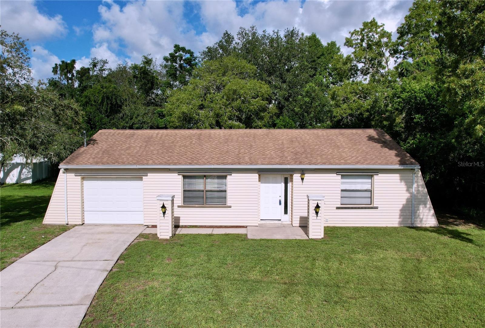 Welcome to this charming 2-bedroom, 1-bathroom home featuring tile flooring throughout and a freshly painted interior for a clean, fresh feel. The functional floor plan includes a bright living area, an inside laundry room for convenience. Major updates give peace of mind with a roof replaced in 2017 and a new HVAC system in 2022.Perfect for first-time buyers or investors, this home offers low-maintenance living in a convenient location just minutes away from shopping and restaurants. Don’t miss this opportunity to own a property that’s ready for you—or your tenants—to move right in!