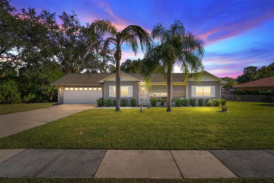 Move-In Ready 3BR/2BA with No HOA – Ideally Located Between Leesburg & The Villages. Discover comfort, flexibility, and freedom in this well-maintained 3-bedroom, 2-bath single-family home perfectly situated between Leesburg and The Villages—and with no HOA to limit your lifestyle. Inside, you’ll find new ceramic tile flooring throughout the main living areas, with carpeted bedrooms adding warmth and comfort. Major updates include a new roof (2019) and new A/C (2023), offering peace of mind for years to come. The garage is under air and was previously used as an office, making it an ideal space for remote work, a hobby room, or a climate-controlled workshop. Indoor laundry, conveniently located between the kitchen and garage, adds everyday ease. Outdoor living shines here with a metal-roof-covered rear porch overlooking a fully fenced backyard, complete with a firepit—perfect for relaxing evenings or entertaining friends. The screened front porch (approx. 17.3 x 5.6) with ceiling fan and light provides a welcoming, shaded entry. Located in a sidewalk-lined neighborhood close to shopping, dining, and everyday conveniences, this home delivers the perfect balance of comfort, functionality, and location—without HOA restrictions. Schedule your private showing today and see all the possibilities this versatile home has to offer!