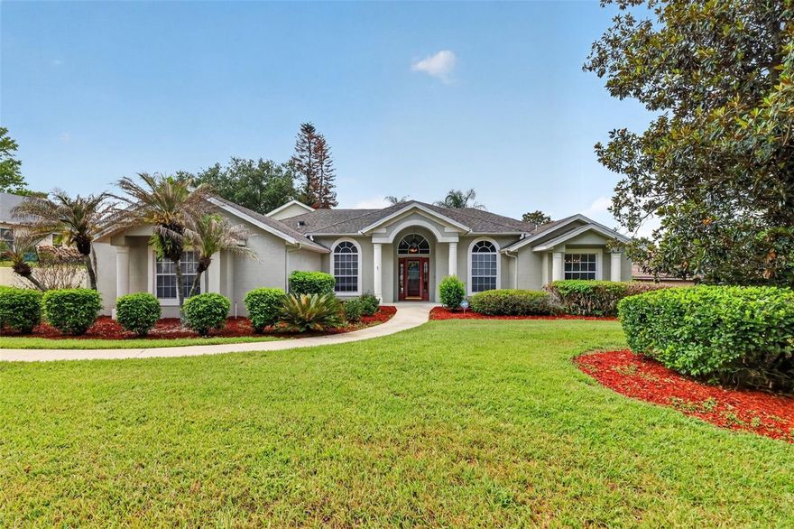 Beautiful four bedroom, three bath pool home in quiet community with  access to Clermont's Chain of Lakes. This home features an oversized private lot, beautiful inground pool and spa with very large pool deck area and covered Lanai. Upstairs is a large bonus room great for company or a quiet retreat. The home features separate dining, office, living, and family room areas and a large gourmet kitchen with granite countertops, custom cabinetry, wall oven and a gas range. The large primary bedroom suite features tray ceilings, window treatments, direct access to the pool deck, his and hers closets, his and hers vanities, walk in tiled shower and large garen tub. The roof was replaced in2016. The community has direct access to Crescent Lake which is part of the Clermont Chain of Lakes. Residents have access to the private dock as well as boat launch. The home is conveniently located only minutes to Clermont's vast array of shopping and medical facilities.