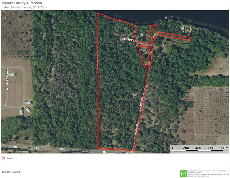 Great development land on Lake Harris and fronts SR 48. 34+/- acres with almost 400 feet on Lake Harris, a 15,600 acre freshwater lake. City of Leesburg utilities near by. Will go fast, so hurry.... Parcel next to Subject Property, to the east on the water, is available if needed. Will need to be annexed, rezoned and land use change.

ALK#s: 3564774, 1208009, 1779898, 1208688