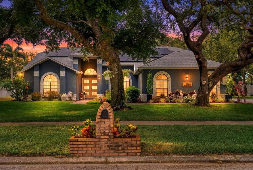 Welcome Home to this reimagined, FULLY UPGRADED, luxury retreat in the exclusive, gated, riverfront community of Eagle Watch, just 20 minutes from downtown Tampa. Situated on a private half-acre lot along the tranquil Alafia River, this exceptional property blends elegance, functionality, and lifestyle with nearly every major component replaced or upgraded within the past two years. Recent improvements include a NEW ROOF, SOLAR PANEL SYSTEM with transferable 25-year lease and warranty, NEW HVAC SYSTEM, MINI-SPLIT AC IN PRIMARY SUITE, NEW HOT WATER HEATER, RAISED DRAINFIELD, NEW SEPTIC TANK & ALARMED PUMP STATION, NEW POOL PUMP & HEATER, HURRICANE-RATED FRONT DOOR AND SOME WINDOWS, BLUE-TOOTH GARAGE DOORS & OPENERS, and EV/TESLA CHARGER.
A standout feature is the DETACHED 30x45 THREE-BAY GARAGE including a 360 SQ FT PRIVATE GUEST RETREAT — complete with its own bedroom and bathroom — offering the perfect setup for multigenerational living, guests, workshop space, car storage, boating equipment, or all your recreational toys.
Inside, the beautifully remodeled interior showcases cyber gray wood cabinetry, waterfall quartz countertops, brushed nickel accents, stainless steel appliances, and a desirable split-bedroom floor plan. The luxurious primary suite features a wood-accented ceiling, private pool access, and a spa-inspired remodeled bath with dual vanities, illuminated mirrors, quartz counters, and an oversized shower. The family room with brick fireplace flows seamlessly to the breakfast nook overlooking the resurfaced pool and outdoor living area.
Residents of Eagle Watch enjoy private boat ramp access to the Alafia River, community dock and day slips, clubhouse, riverfront pool, tennis courts, fire pit, and scenic tree-lined streets — all within one of the area’s most sought-after gated communities.
Luxury, versatility, convenience and riverfront living come together seamlessly in this truly unique property. Schedule your private showing today!