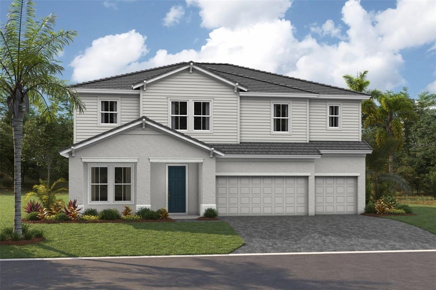 Under Construction. Verona 
This Verona is currently under construction and will be ready Aug/Sep! Designed to impress at every turn, this home showcases elevated finishes including Maddox Maple Latte cabinetry with a rich wood tone, Frost Whte MSI 3CM quartz countertops, and Windsor Honey Buff floor tile that brings warmth and character throughout the main living spaces.

With 3,525 square feet of thoughtfully designed living space, the Verona offers a layout that feels both expansive and intentional. The open-concept design creates a natural flow between the kitchen, dining, and great room, making it ideal for everyday living as well as hosting memorable gatherings.

Featuring 5 bedrooms, 4 bathrooms, and a 3-car garage, this home provides the flexibility today’s homeowners are looking for. A private downstairs guest suite is perfect for visitors or multi-generational living, while a dedicated den offers the ideal setting for a home office or study. Upstairs, the owner’s retreat serves as a true sanctuary, complemented by a spacious bonus room and additional bedrooms that provide comfort and privacy for everyone.

The extended covered lanai opens to a generous backyard, creating a seamless indoor-outdoor living experience that captures the best of Florida living. Every detail of this home has been carefully considered to deliver both style and functionality in a space that feels as inviting as it is impressive.
Longmeadow at North River Ranch is a master-planned community located in Parrish, FL
34219. This highly anticipated community features resort-style amenities, extensive trails, and
beautiful water views. Be in the middle of it all--Longmeadow is located just 30 minutes from
downtown St. Petersburg and downtown Sarasota, 40 minutes from downtown Tampa, with
convenient access to I-75, I-275, and US-301.
Images shown are for illustrative purposes only and may differ from actual home. Completion date subject to change.