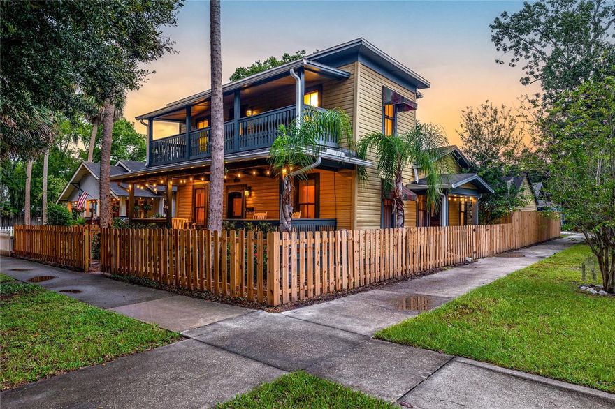 Welcome to 919 S Oak Avenue! Sitting proudly on a corner lot on Historic Downtown Sanford’s coveted Oak Avenue, this 4 bedroom, 3 bath with rare TWO CAR detached GARAGE offers the perfect blend of timeless elegance and contemporary convenience. As you step through the front gate, you'll be greeted by the wide and welcoming front porch - just one of three beautiful porches on this home - the second story porch allows you to soak in the rich history of the area from above, while a cozy side porch beckons for your morning coffee. Upon entering, notice the open and inviting layout of the first floor - a formal living room up front, formal dining room, family room, kitchen and large mudroom/utility room off of the kitchen, as well as one bedroom and one bathroom conveniently located downstairs, with potential to be a primary bedroom, guest room or home office. The well-appointed kitchen features a large pantry and shares an open layout with the family room, a cozy space to make memories. Upstairs, three bedrooms and 2 baths await, including the primary bedroom with en suite bathroom. The second upstairs bedroom features the most ADORABLE built in window seat/reading nook. This home boasts SO MUCH storage - very unusual in a home of this age! A door just off of the upstairs landing leads you to the upper porch, a place to relax in privacy and shade, taking in the beauty of Oak Avenue below. The oversized back deck, offers an incredible space for outdoor entertaining, grilling or simply basking in the Florida sun - ideal for hosting gatherings for weekend cookouts and parties in this private retreat. Sail shades provide shade and the outdoor cafe lights cast the perfect ambient light. The lovely backyard includes Pineapple plants, a native Florida herb garden and outdoor compost area. The oversized 2 car garage with openers includes loft storage space. Behind the garage is an asphalt parking area - perfect to store your toys of choice! Recent updates include foundation upgrades, (2) 2021 HVAC units, ROOF - 2020, custom-made doors/screen doors, smart thermostats, wood fence (2023) and transferrable termite bond for your peace of mind! This home's location is truly unparalleled, with Historic Downtown Sanford at your doorstep. Explore the vibrant local shops, lively events, restaurants, and cultural attractions that make this area so beloved. Don't miss this rare opportunity to own a piece of history with rare combination of the location + modern amenities you desire. Schedule your showing today!