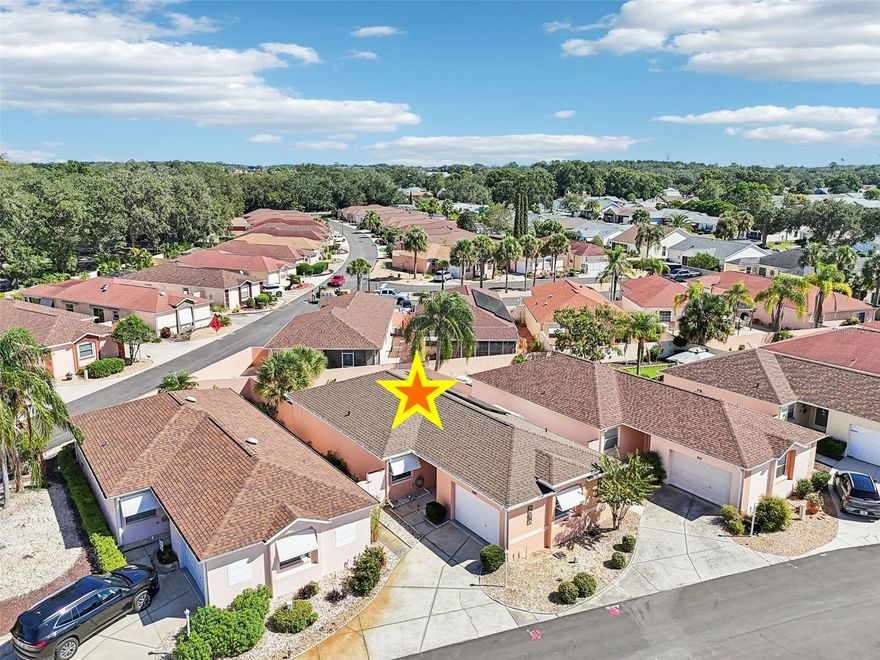 Stylish, Stress-Free Villa Living — Turnkey, NO BOND, and a NEW ROOF (Jan 2025) to Top It Off!

Welcome home to this beautifully remodeled 2-bedroom, 2-bath courtyard villa with 1,268 square feet of comfortable living space, perfectly situated just minutes from Spanish Springs and all the shopping, dining, and entertainment along 441.

Step inside and feel the difference — this home has been lovingly updated from top to bottom. Enjoy peace of mind with a NEW ROOF(2025), FRESH INTERIOR AND EXTERIOR PAINT (2025), and NEW WINDOWS AND DOORS (2022). The stunning remodeled kitchen features QUARTZ COUNTERTOPS, NEW STAINLESS STEEL APPLIANCES, a LARGE BASIN FARMHOUSE SINK, and stylish modern finishes.

Throughout the home, you’ll find LifeProof waterproof LVP flooring (2022), POPCORN-FREE ceilings, UPGRADED CEILING FANS, 5 1/4" baseboards, UPDATED LIGHT FIXTURES, and WINDOW TREATMENTS for a polished look.

This villa is TRULY TURNKEY—sold fully furnished with all new, modern décor! You’ll also love the extras: RAIN GUTTERS, ADT SECURITY SYSTEM, Google doorbell camera, Smart thermostat, and a solar system that’s fully paid off, keeping the average electric bill around $34/month!!!  The HVAC (2017) system even includes a UV blue light germicidal lamp to improve air quality by reducing mold and bacteria!

Relax in your PRIVATE courtyard (fully closed-in=IDEAL FOR YOUR FURRY LOVED ONES), soak up the sunshine, and enjoy everything The Villages lifestyle has to provide. You will enjoy being in close proximity to the Chula Vista Recreation Center, Spanish Springs town square, Orange Blossom Championship golf course and Nancy Lopez, Hacienda, Glenview and Tierra del Sol to name a few. This is the perfect blend of comfort, efficiency, and convenience — ALL YOU NEED IS YOUR TOOTHBRUSH! This charming villa is ready for you to move right in and start living the dream! Let’s get you in for a tour—give me a call today!