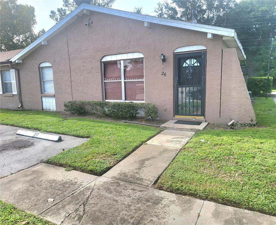 Call this one-story villa your new home! This beautiful villa features 2 bedrooms, 1 bath and a living room with ceramic tile throughout the property. Conveniently located only minutes from shopping centers, restaurants, and more. The low homeowner’s association fees combined with its location, make this property the best choice for your new property! Come by and look for yourself, you will not be disappointed!