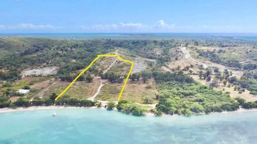 Beach front property (6 meters from the water).  This land (2 side by side lots that are sold together) is currenty an income generating Campground used for glamping, camping and overland camping vehicles.  Located in a secluded area of the west side of Puerto Rico it is ideal for those who want a property surrounded by naturel for tourism projects or just to have your own personal retreat/beach home.