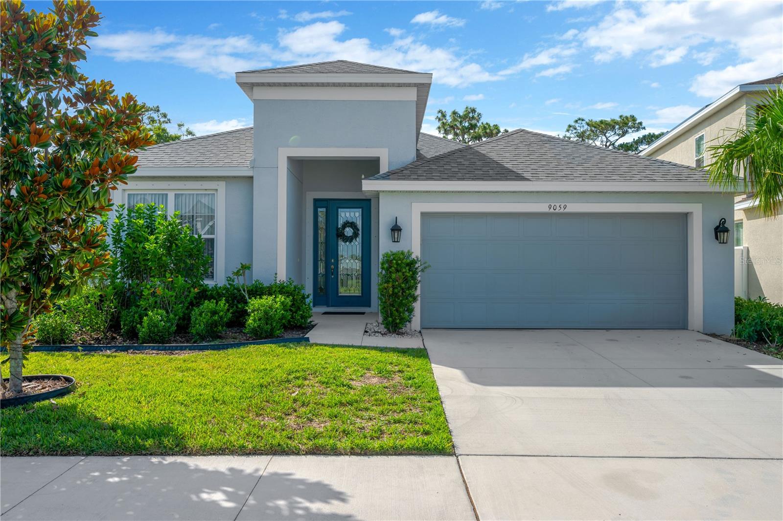Welcome to 9015 Spruce Creek Circle, a beautifully maintained Taylor Morrison home built in 2020. This energy-efficient gem features fully PAID OFF solar panels, offering significant savings on your electric bill! Inside you will find a spacious and light-filled layout perfect for both relaxing and entertaining. This home boasts 4 bedrooms, 3 and a half baths, a spacious loft, and a study/bonus room. The open concept kitchen offers granite countertops and stainless steel appliances, bar seating, and a convenient eat-in space ideal for casual dining or morning coffee. There is a separate dining area for more formal gatherings. From the living room, fully pocketing sliding glass doors lead to a large screened-in back patio, perfect for enjoying Florida evenings. The large owners suite is located on the main floor with duel walk-in custom built closets, a walk-in shower, and a large, jetted garden tub. Also located on the main floor is the laundry room and a spacious powder room. Once upstairs you are welcomed into the loft, off of the loft are french doors that lead you to the study which shares a bathroom with one of the bedrooms. On the other side of the loft area are the remaining two bedrooms separated by the third bathroom. Located in a quiet, gated community, residents enjoy access to a clubhouse, community swimming pool, and park— perfect for staying active, meeting neighbors, and making the most of Florida living. You’ll also love the convenience of nearby shopping, dining, schools, and easy access to major highways. Don’t miss your chance to own this move-in ready, eco-friendly home in one of Riverview’s most desirable neighborhoods!