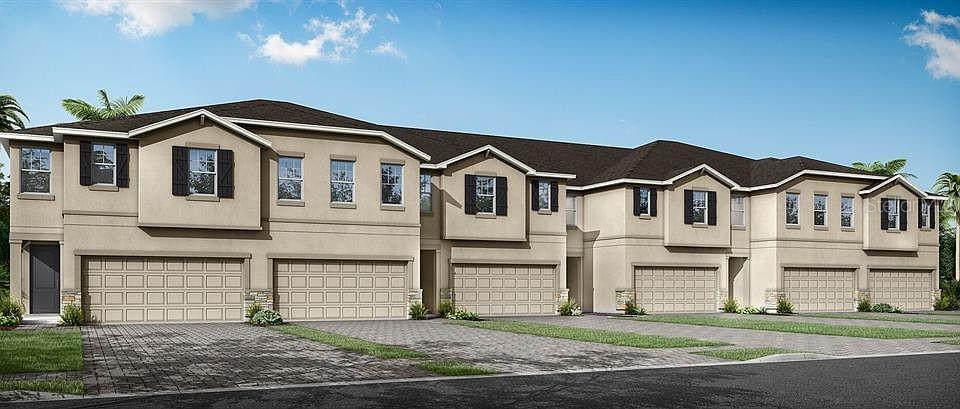 Welcome to The Marianna, a beautifully crafted townhome built in 2024, offering 1,680 square feet of modern, low-maintenance living. Featuring 3 bedrooms, 2.5 bathrooms, and a 1-car garage, this home seamlessly blends style, comfort, and convenience.
From the moment you arrive, you’ll appreciate the lush landscaping, paver driveway, and the home’s desirable location within distance to the community’s exceptional amenities. Step inside to an open-concept layout where the gourmet kitchen shines with stainless steel appliances, quartz countertops, a large island, breakfast bar, and a walk-in pantry, delivering ample storage and functionality. The kitchen flows effortlessly into the spacious living area, creating the perfect setting for both everyday life and entertaining.
Expansive multi-slide glass doors lead to a covered lanai, offering an ideal spot to unwind and enjoy Florida’s signature indoor-outdoor lifestyle—without the hassle of exterior upkeep. A first-floor powder room adds thoughtful convenience for guests.
Upstairs, a versatile loft provides space for a home office, media room, or relaxation zone. The loft smartly separates the owner’s suite from two secondary bedrooms and a full bath, ensuring privacy and flexibility. Retreat to the serene owner’s suite, complete with a spacious walk-in closet and a spa-inspired bath featuring a dual-sink raised vanity and walk-in shower.
This stunning townhome pairs modern design with the ease of maintenance-free living, so you can spend less time on chores and more time enjoying the lifestyle you deserve.