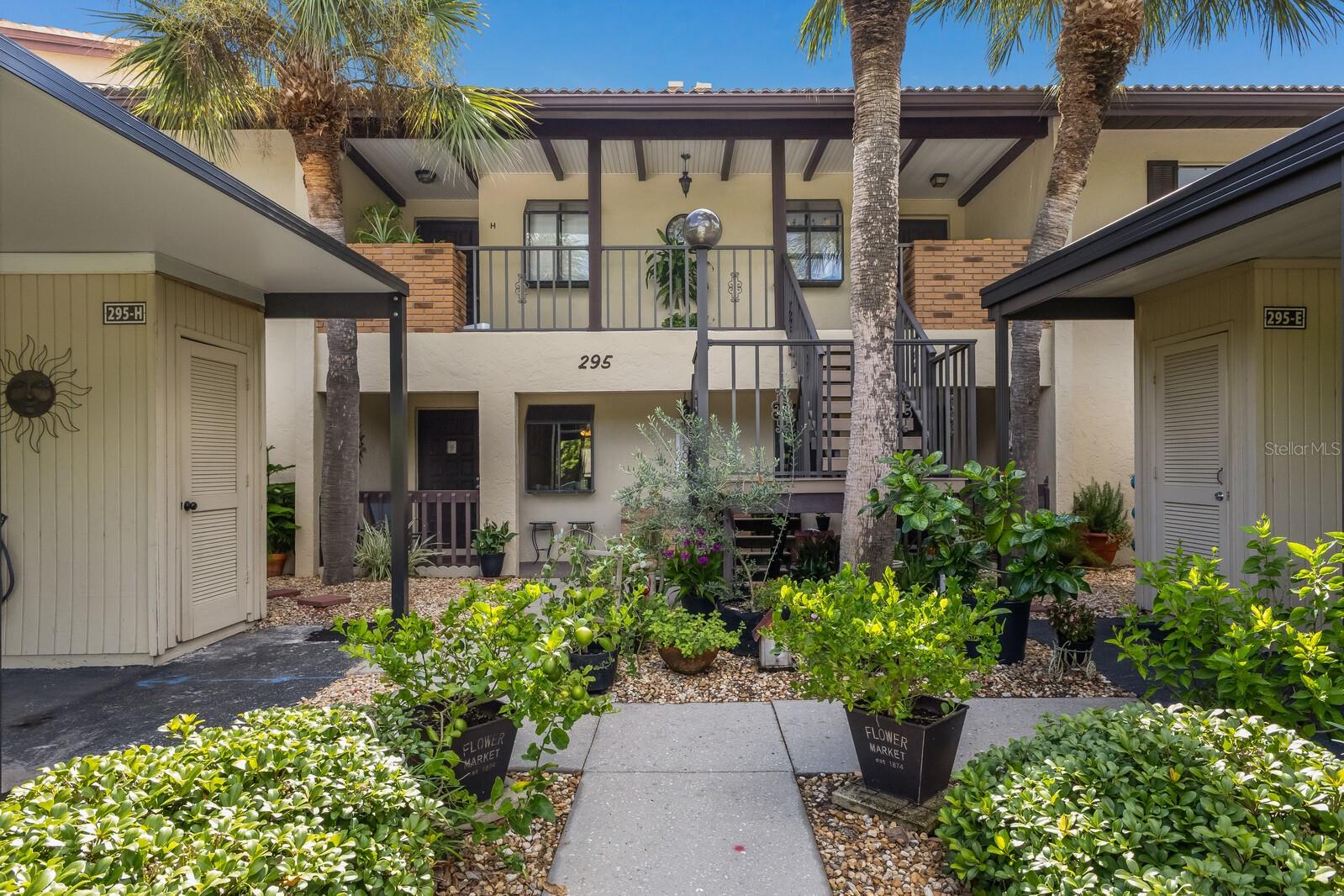 Looking for a full-time home or a seasonal retreat, just 3 miles from Historic Downtown Venice and less than 4 miles to beautiful Venice Beach? Live the dream in this charming ground floor condo, where you'll have easy access to two of the three neighborhood pools (both just 60-75 yards from your back door.) You'll love the intimate little courtyard at the front of the home - a quiet place to enjoy a book or your morning coffee or catching up on a little work, if that's still your thing. Step inside this beautiful, turnkey furnished residence and feel instantly at home. This well maintained 2-bedroom, 2-bath home boasts a spacious Florida room (a bright sunroom, positioned just off the living room) and a wet-bar in the center of the home. Recent updates include vinyl plank flooring; stainless steel appliances in the kitchen; tray ceiling with crown molding and recessed lighting in the kitchen; ceiling fans; new washer/dryer; updated faucets throughout; beautiful Roman shades on the windows; and honeycomb style blinds in the sunroom. Look no further. You've found it! Priced to sell in sought after Mission Lakes, conveniently located close to plenty of beaches, shopping, dining, and lots of activity in both Venice and nearby Downtown Wellen Park.