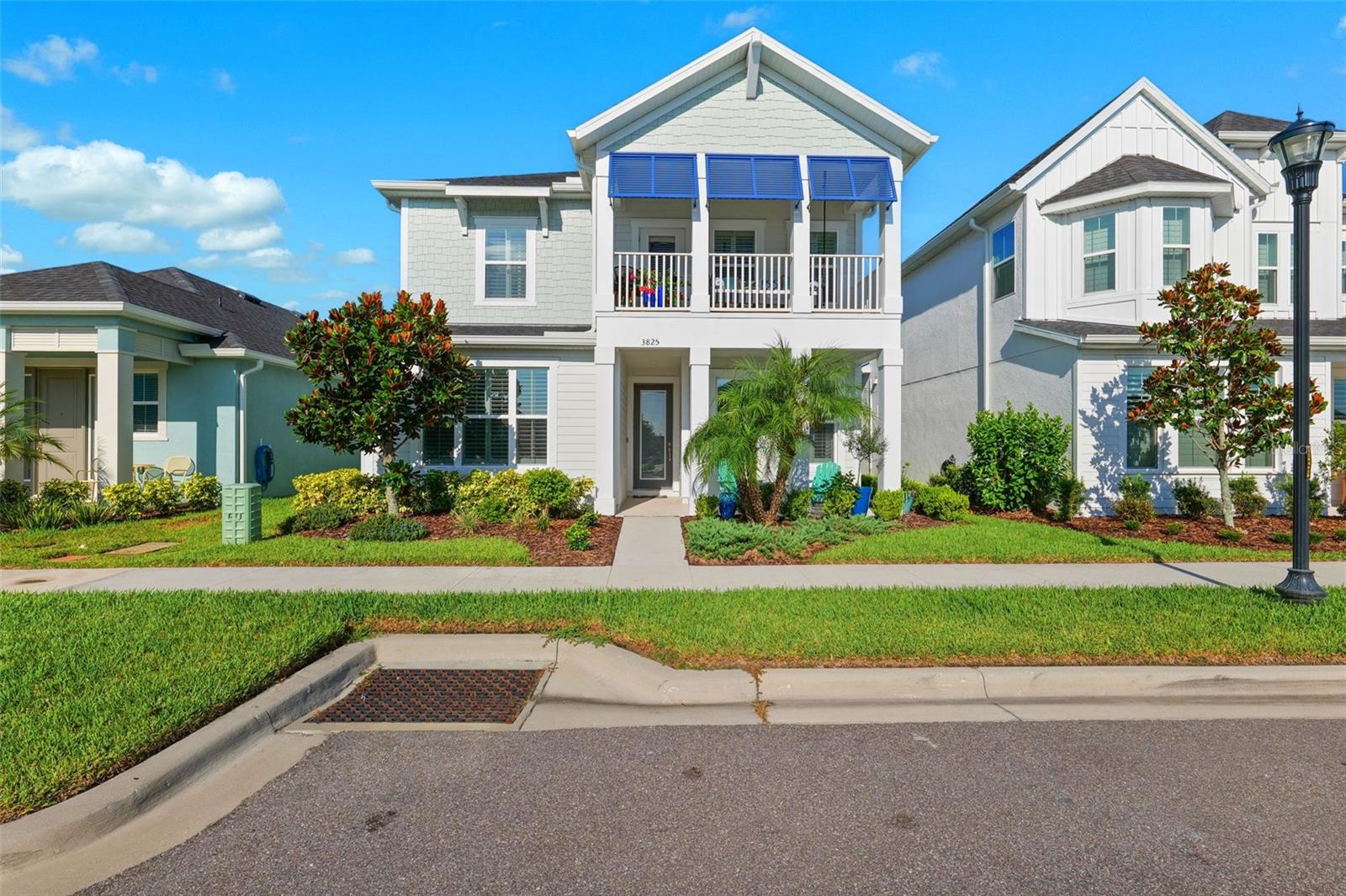 Welcome to 3825 Lajuana Boulevard – A Stunning Upgraded Home in the Heart of Wesley Chapel! Step into luxury living with this beautifully upgraded ICI Homes "Primrose" floorplan, located in the highly sought-after community of Persimmon Park. This 2-story home offers nearly 2,500 sq. ft. of well-designed space, featuring a RARE first-floor primary suite, an additional guest bedroom and full bath on the main floor, plus two more bedrooms, a full bath, and a versatile bonus room upstairs — perfect for a media room, playroom, or private guest retreat. The open-concept layout is ideal for both everyday living and entertaining. The heart of the home is the deluxe chef’s kitchen with: Quartz countertops, Oversized island, 42” soft-close cabinets with crown molding, Stainless steel appliances including convection oven/microwave and hood, Under-cabinet lighting, and Elegant finishes throughout! Enjoy soaring 12’ ceilings in the kitchen and dining area, elegant tray ceilings, and abundant natural light. The cozy electric fireplace in the living room adds charm and warmth, while plantation shutters, custom blinds, and upgraded light fixtures elevate every room. Step outside to your covered lanai with added privacy features, or take in peaceful views from the second-floor balcony— a rare luxury! Upgrades abound, including: Luxury vinyl plank flooring, Custom laundry room renovation, Solar shades on sliders, Bermuda shutters, gutters around the home, beautifully tiled primary bathroom shower and walls, And much more! Even better, the builder’s warranty is fully transferable, giving you added peace of mind. Persimmon Park offers fantastic amenities like a community pool, playground, and cabana, and is ideally located just minutes from Tampa Premium Outlets, The Shops at Wiregrass, AdventHealth Center Ice, and top-rated schools. With quick access to I-75 and SR-56, commuting is a breeze. Don’t miss your chance to own this move-in ready gem — schedule your private showing today and upgrade to the lifestyle you deserve!