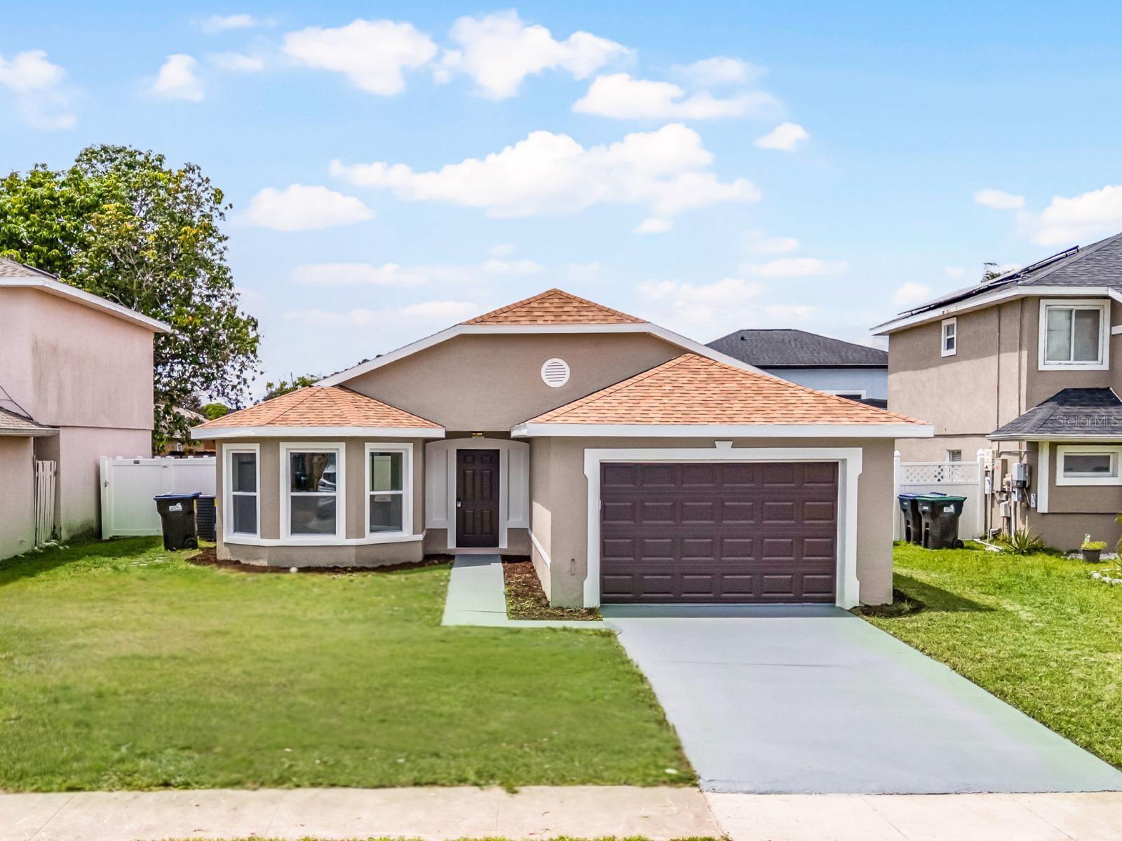 Fantastic opportunity to own this beautifully RENOVATED HOME located in a quiet community with NO HOA. As you step inside, you’ll be greeted by an open and inviting floor plan filled with natural light from the brand NEW double-pane windows. The spacious living room flows seamlessly into the BRAND NEW kitchen with Stainless-Steel appliances, showcasing modern cabinetry, sleek countertops, stylish finishes, and a dining area that’s perfect for gatherings with family and friends. This sought-after home features 3 bedrooms, 2 fully remodeled bathrooms, and an oversized 1-car garage. The primary suite offers comfort and privacy, complete with a tastefully updated en-suite bathroom designed with today’s trends in mind.
QUALITY UPGRADES include NEW luxury vinyl plank flooring throughout, NEW interior and exterior paint, NEW exterior, interior and sliding doors, NEW water heater, NEW A/C system, NEW garage doors and opener, and a ROOF from 2021, giving you peace of mind for years to come. Step outside into the fully fenced backyard where you’ll find plenty of space for entertaining, relaxing, or enjoying time with pets.
Conveniently located close to shopping, dining, schools, and major highways, this move-in ready home blends style, comfort, and functionality all in one. Don’t miss your chance—schedule your private showing today!