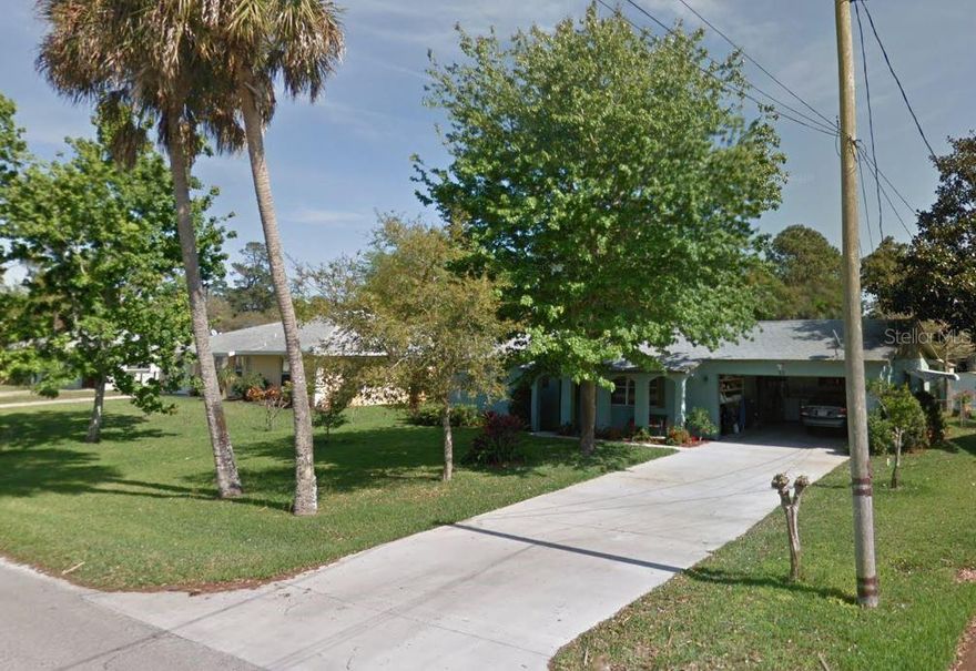 When showing this property, please make sure all visitors are wearing a mask, agents and buyers. Thank you! Less thabn a mile from the NEW Swoop Boat Ramp, and in the coveted "Under 200k" price range. Nice neighborhood with NO HOA, and properties like this are getting harder and harder to find. This concrete block and stucco home is in great shape, and one of only 3 currently listed (as of 6/2/2020) in the Islesboro Subdivision with the NSB BOR, and the only one with a garage. This one has a lot of space to stretch, a great size FENCED IN YARD, and great neighbors. There are 2 out buildings: a little work shop and a storage shed surrounded by a very well kept lawn with sprinkler system included. Current owners have been here since 1990, and while clean and tidy and move in ready, could use some aesthetic updates. Mechanically the home will pass muster, with roof and AC (heat pump) both being in serviceable and sound condition. On the back side of the house is a large Florida Room and another screened room as well. There are citrus trees in the back yard as well as a fig tree which is producing a lot of fruit. According to latest FEMA Flood Map, this property is NOT in the 100 Year Flood Plain! This one won't last long. ;Water: City