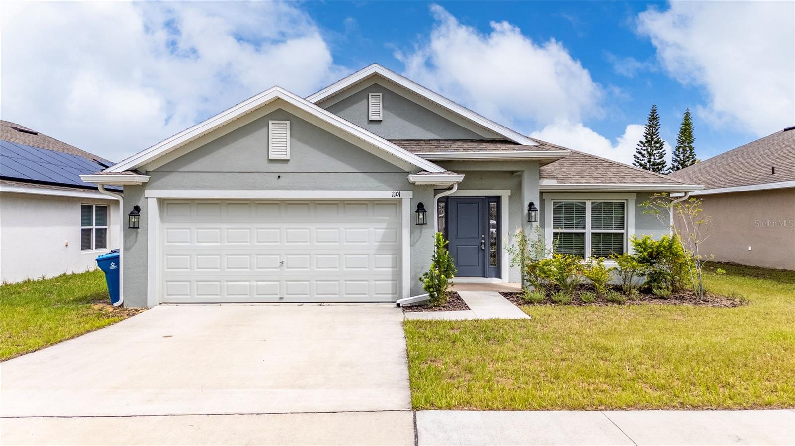 Welcome to Citrus Landings!! Stunning residence perfectly situated just minutes from Highway 27 and I-4, offering easy access to Orlando, theme parks, shopping, dining, and top schools. Recently painted and move-in ready, this home is loaded with upgrades, including elegant 5 ¼” baseboards, 36” kitchen cabinets with crown molding and a custom bump, and a sleek glass-top range with built-in microwave and dishwasher. The open-concept design features craftsman-style interior and closet doors with brushed nickel hardware, premium MOEN faucets with a one-touch gooseneck in the kitchen, and plush upgraded carpet with 6 lb padding for added comfort. Beautifully designed finishes such as lantern-style coach lights, a fully finished garage, and the advanced TAEXX pest defense system built into the walls add both beauty and peace of mind. Combining style, convenience, and location, this freshly updated home is the perfect opportunity to enjoy modern Florida living at its finest. Price to sell!!!