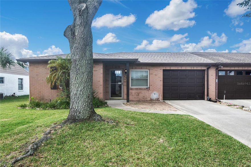SAVE BIG: 1% lender credit (based on loan amount) toward closing costs or rate buy-down with seller’s preferred lender. Ask for details! This 2-bedroom, 2-bathroom duplex-style home is located in Pelican Cove West, a laid-back neighborhood offering optional amenities and convenient access to the coast. The home features several recent upgrades, including a new roof installed in May 2025, garbage disposal (2024), and a hot water tank replaced in 2024. Enjoy the added value and protection of hurricane-rated windows, providing peace of mind year-round. Additional improvements include leaf filter gutter protection installed in 2020, and a screened-in, covered patio — perfect for relaxing or entertaining. Pelican Cove West offers an optional HOA for just $150/year, providing access to a clubhouse, community events, private rentals, and a pool. Ideally located with easy access to New Smyrna Beach, Daytona Beach, Orlando, shopping, parks, boat ramps, and more, this home offers a practical blend of comfort and convenience.