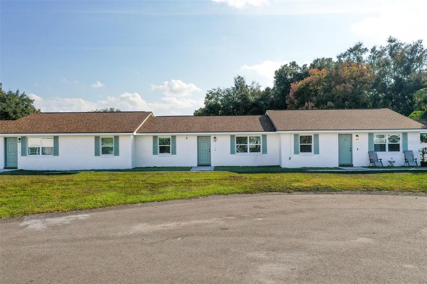 Introducing a well-maintained triplex located on a serene cul-de-sac with picturesque views of Lake Cannon, presenting an exceptional investment opportunity with a potential income of $37,000—an amount that can increase with the renovation of the first unit. This property features two completely updated units and one that awaits enhancement. Unit 1 boasts 2 bedrooms and 1.5 bathrooms, with carpet in the living areas and bedrooms, tile in the kitchen and bathrooms, a primary bedroom with a half bath, and a one-car carport with laundry facilities, providing a solid foundation for future upgrades. Unit 2 is fully updated, showcasing modern wood-like tile flooring, granite countertops, brand new stainless steel appliances, new cabinets, and a luxurious full bath with new tile and cabinetry, along with a convenient stackable washer and dryer closet. Unit 3 also offers 2 bedrooms and 1.5 bathrooms, featuring elegant tile throughout, a stylish kitchen with granite countertops, new stainless steel appliances, an inviting kitchen island with seating, and fresh interior paint. The property boasts a new roof, just one year old, and has been enhanced with fresh exterior paint, adding to its curb appeal. Additionally, the private vinyl fenced backyard is ideal for gatherings and relaxation. This triplex is not just a property; it is a lifestyle opportunity waiting to be seized, especially with the potential for increased income through renovations. Schedule your private showing today and explore the possibilities of this residential income venture.