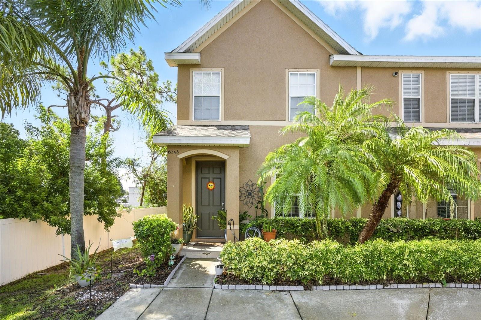 For Rent: Beautiful end-unit townhouse in the desirable Hidden Creek community featuring a brand-new porch and roof replaced in 2024. This 3-bedroom, 2.5-bath home offers an open-concept first floor with a spacious living/dining combo, eat-in kitchen, half bath, and sliding doors leading to a covered patio. Upstairs, the primary suite includes a tray ceiling, walk-in closet, separate tub and shower, plus two additional bedrooms, a full bath, and laundry area. Fantastic location close to beaches, shopping, dining, entertainment, and the airport.