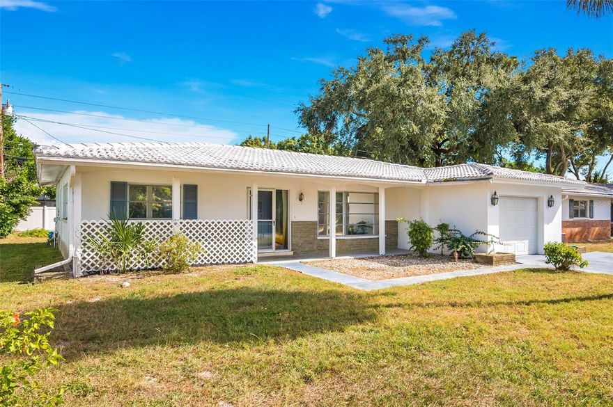 This charming Greenbriar neighborhood residence beckons a buyer to transform it into a modern gem. This solidly built 2-bedroom, 2-bath home with a 1-car garage. 
As you step inside, you'll find a spacious living room and dining area. To the left, discover the cozy bedrooms, and two full bathrooms. The Florida room brings in an inviting natural light to sit back relax, or place to entertain guests.  The backyard is a blank canvas, generously sized to accommodate your dream landscaping.

The Greenbriar neighborhood adds value with its clubhouse, brimming with and a pool. Just a block away lies the newly opened Gladys Douglas Preserve, perfect for leisurely walks along its scenic trails. 

This home offers easy access to abundant shopping, a variety of restaurants, spring training facilities, parks, quaint downtowns, and so much more. Embrace the potential and seize the opportunity to make this house your dream home!