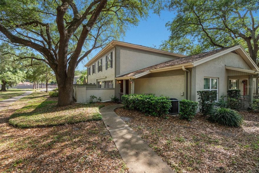 Welcome to this beautifully renovated and meticulously maintained townhome in the highly sought-after Treetop community of Temple Terrace! Perfectly positioned in one of the most private and desirable locations within the community, this maintenance-free residence with no age restrictions offers the ideal blend of style, comfort, and convenience. Step inside to discover a thoughtfully updated interior featuring a stunning chef’s kitchen complete with elegant porcelain tile flooring in the Kitchen and both bathrooms, modern lighting, gorgeous countertops, and sleek stainless steel appliances—perfect for both everyday living and entertaining. The open-concept layout flows effortlessly into the dining area, where sliding glass doors invite in abundant natural light and lead to your private outdoor space. Offering over 1,100 square feet of well-designed living space, there is a half bath located on the main floor, the second floor features two spacious bedrooms, including a primary bedroom with a walk-in closet. In the hallway fully renovated bathroom showcasing a garden tub/shower combination.Additional highlights include an attached one-car garage, where the washer and dryer are located,and a private patio overlooking serene, mature landscaping—creating a peaceful setting for relaxing or entertaining. Residents enjoy access to resort-style amenities including two community pools, a clubhouse, tennis courts, and scenic walking paths. The monthly HOA fee of $712.90 provides exceptional value, covering cable, internet, water, trash, insurance, exterior maintenance (including roof and paint), pest control, pool maintenance, and more—offering truly effortless living. Ideally located just minutes from University of South Florida and Moffitt Cancer Center, with convenient access to I-75 and I-275, this home places you near top-rated dining, shopping, and all that Tampa Bay has to offer. Schedule your private showing today!