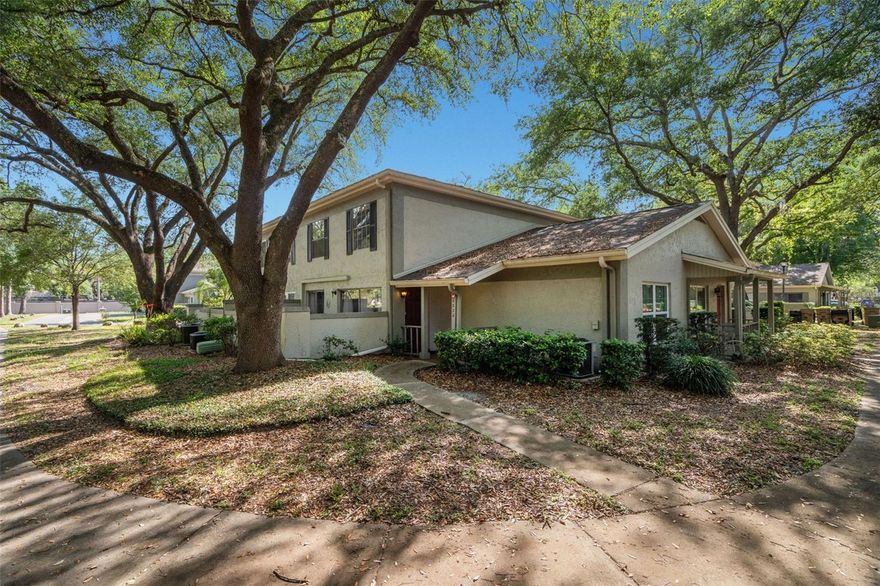 Welcome to this beautifully renovated and meticulously maintained townhome in the highly sought-after Treetop community of Temple Terrace! Perfectly positioned in one of the most private and desirable locations within the community, this maintenance-free residence with no age restrictions offers the ideal blend of style, comfort, and convenience. Step inside to discover a thoughtfully updated interior featuring a stunning chef’s kitchen complete with elegant porcelain tile flooring in the Kitchen and both bathrooms, modern lighting, gorgeous countertops, and sleek stainless steel appliances—perfect for both everyday living and entertaining. The open-concept layout flows effortlessly into the dining area, where sliding glass doors invite in abundant natural light and lead to your private outdoor space. Offering over 1,100 square feet of well-designed living space, there is a half bath located on the main floor, the second floor features two spacious bedrooms, including a primary bedroom with a walk-in closet. In the hallway fully renovated bathroom showcasing a garden tub/shower combination.Additional highlights include an attached one-car garage, where the washer and dryer are located,and a private patio overlooking serene, mature landscaping—creating a peaceful setting for relaxing or entertaining. Residents enjoy access to resort-style amenities including two community pools, a clubhouse, tennis courts, and scenic walking paths. The monthly HOA fee of $712.90 provides exceptional value, covering cable, internet, water, trash, insurance, exterior maintenance (including roof and paint), pest control, pool maintenance, and more—offering truly effortless living. Ideally located just minutes from University of South Florida and Moffitt Cancer Center, with convenient access to I-75 and I-275, this home places you near top-rated dining, shopping, and all that Tampa Bay has to offer. Schedule your private showing today!