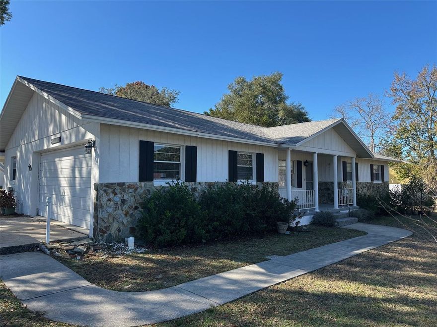 SELLER TO PUT ON NEW ROOF PRIOR TO CLOSING!! Check out this 2/2/2 1600+ sq.ft. concrete block home conveniently located only a few minute drive from shopping, parks, golf courses, medical facilities, and the Suncoast Parkway! This .25-acre CORNER parcel is situated between Crystal River and Inverness. NEW AC in 2019! Prominent features include: eat-in kitchen, enclosed rear lanai, main bedroom ensuite, oversized two-car garage, a bonus room with various possible usages including a third bedroom (without built-in closet), covered slab/patio area, breakfast bar, and some newer appliances. NO HOA fees or regulations! Connected to water and sewer utilities. High speed internet available. Call today to schedule a personalized tour!