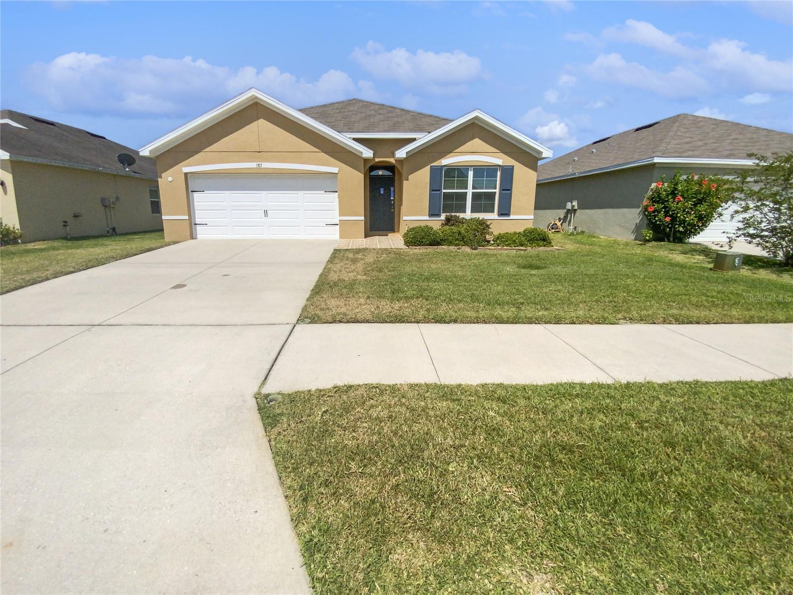 Welcome to this oasis of tranquility and modern elegance! The soothing neutral color paint scheme creates a calm atmosphere in this home. The spacious kitchen with a convenient island and eye-catching accent backsplash is perfect for any gastronome. The primary bedroom features a walk-in closet and the adjacent primary bathroom offers double sinks for convenience. Enjoy the covered patio and fenced-in backyard for outdoor relaxation. The fresh exterior paint ensures the house shines in this upmarket neighborhood. Experience sophistication and comfort in this elegantly designed house - your future home awaits!