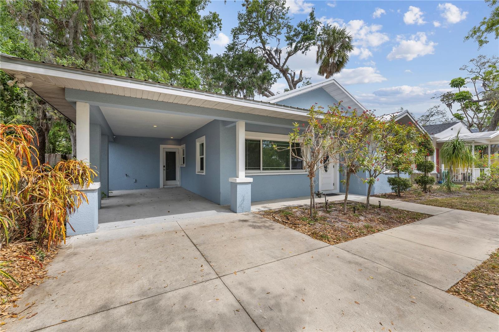 Stunning home for rent rebuilt in 2017 with 3-bedroom & 2-bathroom It features updated plumbing, electrical systems (including a new meter), a new AC system (complete with mechanics and ductwork), a durable metal roof with new trusses, and modern windows. This single-story gem offers 1,513 square feet of thoughtfully designed living space highlighted by tray ceilings with integrated lighting, a vaulted ceiling in the living room and beautiful tile flooring throughout, perfect for modern comfort and functionality. The open-concept layout seamlessly connects the living room, dining area, and kitchen, creating an inviting atmosphere for entertaining and family gatherings. Enhancing the indoor-outdoor living experience, an 8-foot sliding glass door leads to the covered porch and a large fenced in patio. The kitchen is a chef’s dream with sleek countertops, stylish cabinetry, and Whirlpool stainless steal appliances, providing plenty of counter space and storage options. The bedrooms are generously sized, filled with natural light, and provide cozy retreats. The master suite features a modern en-suite bathroom with dual sinks and a walk-in shower. Both bathrooms are tastefully designed with contemporary fixtures and finishes.The spacious backyard offers plenty of room for a pool, making it an ideal retreat. No HOA. Home can be rented furnished or unfurnished, short or long term lease. It's proximity to downtown Sarasota, St. Armands, airport and the Lido/Longboat Keys ensures that leisure and convenience are always within reach.