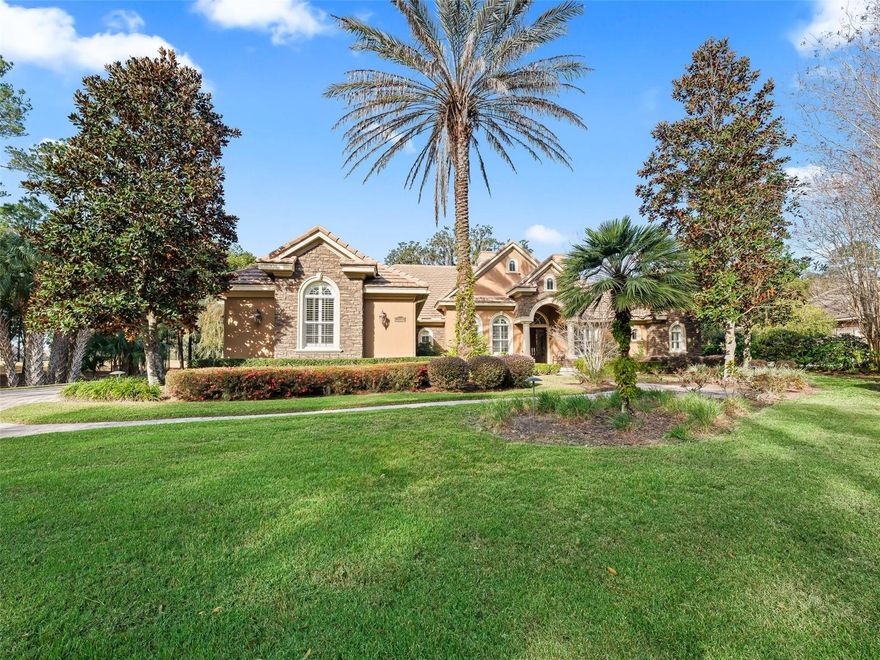 Enjoy the private park-like setting of this large 4 bedroom & 4 bath golf course pool home located inside the gates of Golden Ocala Golf & Equestrian Club! The large lot is surrounded by open space without neighbors next door or across the street & backs to the gorgeous golf course making it very quiet & private. Well located adjacent to the World Equestrian Center, this high-end community boasts only the finest amenities & features. This custom Grotto Park home is well designed w/ 4 large bedrooms plus an office & 4 bathrooms, & is enhanced by the gourmet double island kitchen, butler’s pantry/ bar, large walk-in pantry, formal dining & living rooms, over-sized laundry room, mud room, & 3 car garage. The main bedroom is over-sized with a sitting area, direct pool access, 2 walk-in closets w/ built ins, luxurious bathroom with dual head walk through shower, separate tub, & dual vanities. Enjoy entertaining on the truly large screened-in patio w/ gorgeous views, pool, hot tub w/ water fall, & built-in outdoor grill.