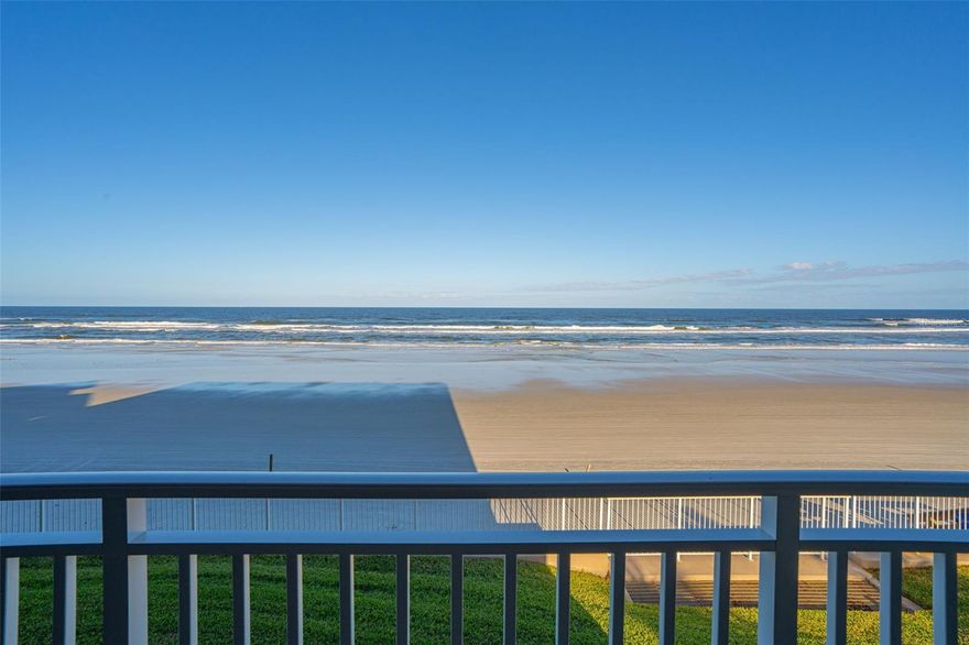 Welcome to your coastal retreat at 2401 S Atlantic Avenue, Unit 3101 — a fully updated, immaculate 2-bedroom, 2.5-bath end-unit condo offering direct, unobstructed ocean views from both levels. Perfectly positioned on the ground floor of this sought-after New Smyrna Beach community, this home combines effortless beachside living with modern luxury.
Step inside to find a bright, open floor plan where wide sliders invite in the sea breeze and the sound of the waves, creating a truly serene atmosphere. The living area offers stunning oceanfront views, while the primary suite upstairs overlooks the Atlantic, allowing you to wake up to the sunrise each morning.
Every detail has been thoughtfully updated, making this home move-in ready—ideal as your personal beachfront escape or as a turnkey investment property with a strong established rental history.
Whether you’re relaxing on your patio, strolling along the sandy shore just steps away, or soaking in the ocean vistas from every angle, this condo captures the very best of New Smyrna Beach coastal living.
Don’t miss this rare ground-floor, end-unit opportunity—schedule your private showing today!