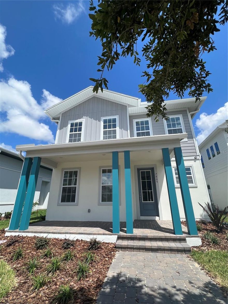 Beautiful Single-family home with garage apartment in desirable Laureate Park Community in Lake Nona.  Conveniently located across from zipline park and nearby schools, this home comes with amazing upgrades.  This home features 5 Bed, 4.5 Bath, and 3 car garage with two master bedrooms, open floor plan, beautiful upgrades, and covered porch facing Laureate Park Playground. First floor has first master bedroom and master bath, modern kitchen and large family room perfect for entertaining, along with laundry, and half bath. Second floor has second master bedroom and master bath along with two other bedrooms, one additional bathroom, loft area, and space for office/homework desk. All new appliances included with the house including refrigerator, cooking range, dishwasher, microwave, washer and dryer. Beautiful tiles on first floor and wet areas, carpet in all bedrooms and 2nd floor. 

Attached garage apartment with a full kitchen, bedroom, full bathroom, washer/dryer, with it's own separated garage is conveniently located as an attached unit.  Use it as an in-law suite or as an additional rental income.  

Short distance to Nemours Hospital, VA, Medical City, Lake Nona High School. Close to LP Fit, Aquatic Center, Boxi Park, and Canvas.