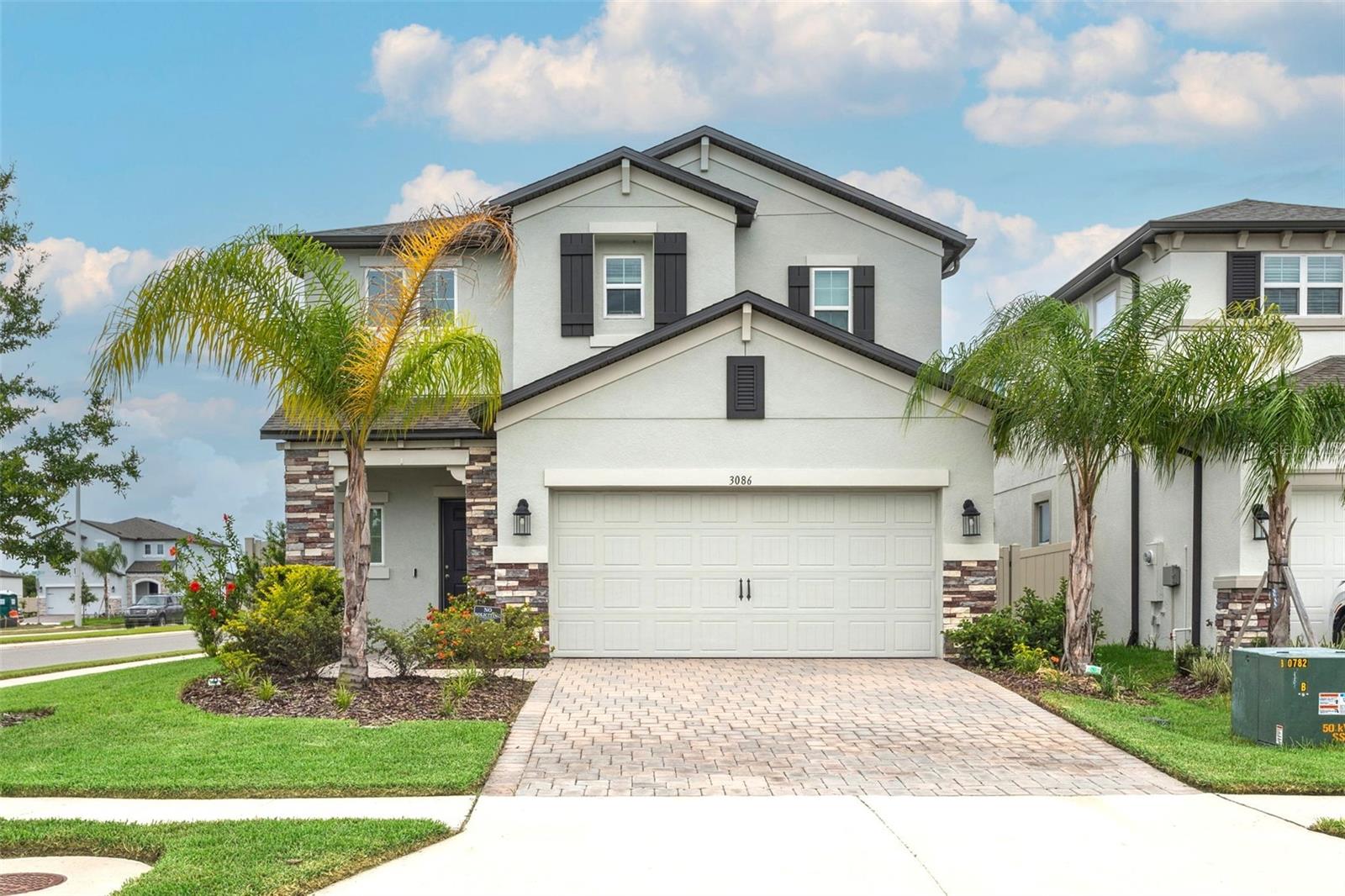 MOVE IN READY RENTAL DREAM HOME!!! WE ARE DOG FRIENDLY!!! PEST CONTROL IS INCLUDED!! Stunning very popular M/I Homes Marina floor-plan. Experience the modern luxury and convenience of this 2023 build 3-bedroom, 2-and-a-half-bathroom home with a 2-car garage, nestled perfectly in the highly desired community of Cobblestone in Zephyrhills close to Wesley chapel and only 1 hr from the beach. This home offers 1,962 Square feet and features an Open concept living space perfect for entertaining and family gatherings. This elegant home showcases exceptional quality of design throughout. The open, natural flow between living spaces is spacious and welcoming. Your fur baby dogs will be smiling with their on-demand access to the outside from main level to fenced yard with a convenient pet door in the sliding glass door. Your owner's bedroom is conveniently located upstairs, offering privacy and tranquility. Each bedroom provides ample space and natural light, creating comfortable retreat with en-suite bathroom and plenty of closet space. For anyone who loves to cook this kitchen is a chef's dream, boasting modern appliances and ample storage for all your culinary needs featuring quality appliances, beautiful cabinetry, sleek granite countertops and a double oven!! Custom, built-in dining seating is included to entertain friends or family from the kitchen. Step outside to a fully fenced yard perfect for your dogs to play around while you relax peacefully on the patio. This home is a must see! COBBLESTONE is a friendly community which offers a beautiful pool area, community gathering space, walk-able areas, and playground. Close to all, SR 56 & SR 54, US 301, Tampa International Airport & downtown Tampa, hospitals, shopping, Shops at Wiregrass, Tampa Premium Outlets, schools within the highly rated Pasco County district are nearby, Krates, golf courses, restaurants & more!! THIS HOME WILL NOT LAST! Schedule a viewing today and make this dream rental your new home!