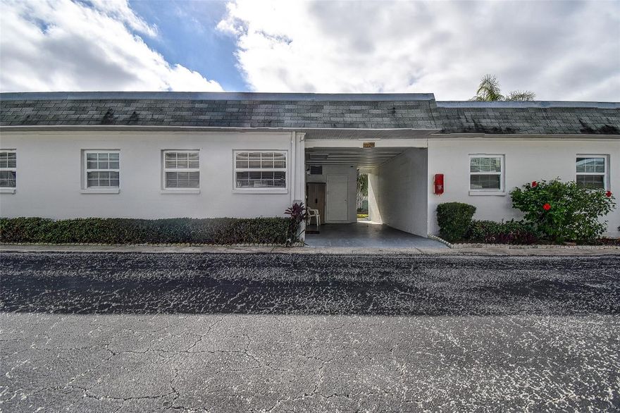 Don’t miss your chance to own this beautifully renovated 2-bedroom, 1-bath villa in Tyrone Villas—a hidden gem and desirable 55+ community! This home is being sold fully furnished, so all you need to bring are your personal belongings. From the moment you walk through the door, you’ll feel right at home with abundant natural light and an open living area. The villa is spotless and includes furniture and household essentials. The kitchen/dining combo offers plenty of space for entertaining and features a beautifully remodeled design with ample countertops and cabinetry. The oversized primary bedroom boasts large closets and laminate flooring, while the second bedroom is perfect for guests. The bathroom includes a tub/shower combination and was updated just a few years ago. Step outside to enjoy your courtyard, an ideal spot for morning coffee or a small garden. You’ll also appreciate the attached, enclosed carport, perfect for unloading shopping bags, and your own laundry closet with a stackable washer and dryer for convenience. Community amenities include a pool, shuffleboard, clubhouse, and a small gym. The low monthly maintenance fee covers water, sewer, trash, roof, insurance, pool, and clubhouse. Please note: No pets and no leasing allowed. Tyrone Villas is centrally located near the Pinellas Trail, minutes from our famous white sandy  Gulf beaches, shopping, dining, Downtown St. Pete, and the new Pier. Easy access to Clearwater and to Tampa Airport. This is truly a great place to call home!