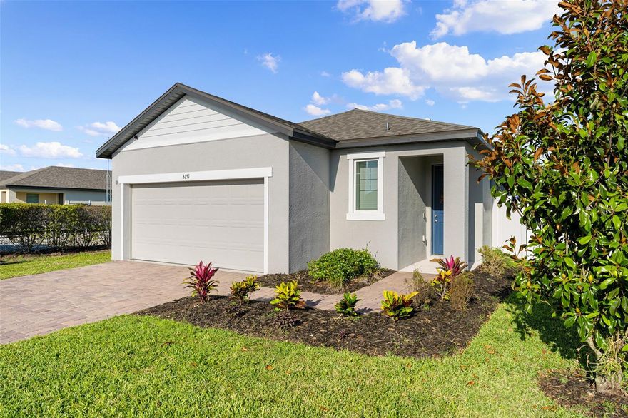 This FULLY upgraded, move-in ready, 3 bedroom/2 bathroom, energy efficient, SMART home was newly built in 2019 & offers 1,488 sq. ft. of living space! This gorgeous home is located in the highly sought after "Meritage Homes" section of Coastal Woods & backs up to beautiful foliage with no rear neighbors for maximum privacy! As you arrive to the home you are greeted by the beautiful landscaping & upgraded paver driveway/sidewalk leading into this pristine home. As you walk through the front door, you are welcomed by high ceilings & transom windows providing a light and airy feel. The fully upgraded kitchen comes complete with a large kitchen island, gorgeous luxury granite countertops, top of the line stainless steel appliances, large walk-in chef's pantry, & ample kitchen cabinet space. This open concept home comes with enhanced light features, recessed lighting, cordless 2 in. faux wood blinds, upgraded, extended tile throughout the main living spaces & upgraded carpet in the bedrooms for comfort. The dining room flows into the large living room making it ideal for entertaining! The large sliders in the living room lead you to your covered private patio where you are able to enjoy quiet evenings relaxing. The large backyard is ideal as it is fully fenced with luxury vinyl privacy fencing on the sides & vinyl picket fencing in the rear for unobstructed views of the trees and greenery. The spacious primary bedroom is located in the rear of the home & has a spacious ensuite bathroom that has a large, oversized walk-in shower with upgraded showerhead and water filter system, vanity with granite countertops & double sink, private toilet room, & huge walk-in closet with added closet shelving. The split floorplan has two additional bedrooms w/ large closets & one of the guest bedrooms has a gorgeous custom shiplap feature wall. Guest bathroom has shower/tub combo & granite countertops. Home has dedicated laundry room with washer, dryer, and shelving for convenience. Finished two car garage has plenty of space not only for two vehicles but for storage as well. Smart home features include a Q-2 garage system allowing one to manage the home's smart features & security devices with a phone. Home comes completes with energy efficient features such as a high-performance air filtration & fresh air management system, spray foam insulation that not only is noise reducing but also helps keep your home cool & regulates indoor temperatures. Front yard has irrigation system for low maintenance lawn care. Coastal Woods has one of the lowest HOA's in the area & the neighborhood features resort like amenities including a gorgeous pool & cabana area, new pickleball courts, & children's playground. Home is conveniently located to I-95, shopping, restaurants, & is only approximately 6 miles from the beautiful Atlantic Ocean! Don't wait to call this home yours as there are no longer any Meritage Homes being built in the community! ;Water: City