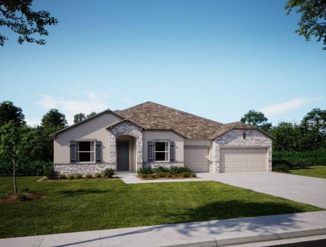 Pre-Construction. To be built. Your Dream Home Awaits! Nestled in Sugarmill Woods, a picturesque community of gentle rolling hills lined with scenic trees, colorful flowers, and lush native shrubbery, the Livorno offers a perfect blend of modern elegance and everyday functionality. Each charming “Village” within Sugarmill Woods brings its own character and sense of community, and its location in Homosassa—on Florida’s Gulf Coast near the southern tip of the famed Big Bend—means you’re surrounded by natural beauty and endless recreation.
The oversized, stone-accent exterior, 8’ full-lite front glass door, and upgraded cabinets set the tone for the sophistication inside. Step through the covered entryway into a welcoming foyer, where you’ll find a Den with double French doors—ideal for a home office or study—and a formal dining room perfect for memorable gatherings. Soaring 9’ ceilings enhance the airy layout, leading to the heart of the home: the chef-inspired kitchen with granite countertops, tile backsplash, a full line of stainless steel appliances including an ENERGY STAR® French door refrigerator, a large island, and breakfast nook. This culinary space flows seamlessly into the spacious great room, bathed in natural light—perfect for both everyday living and entertaining.
The luxurious primary suite offers two walk-in closets, dual sinks, and an oversized walk-in tile shower. Bedrooms 2, 3, and 4 are generously sized—two with walk-in closets—and one includes its own en-suite bath with shower for added privacy. Two additional bathrooms ensure convenience for family and guests. Upgraded EVP flooring flows through the main living areas, while plush carpet in the bedrooms adds comfort.
Step outside to the large covered lanai, ideal for relaxing or hosting gatherings while enjoying Florida’s indoor-outdoor lifestyle. Professionally landscaped grounds, an irrigation system, and architectural shingles provide lasting appeal, while Smart Home features—including a Ring Video Doorbell, Smart Thermostat, Keyless Entry Smart Door Lock, and Deako switches—add modern convenience.
Living here means you’re minutes from Homosassa Springs Wildlife State Park, where manatees can be viewed from an underwater observatory, and just a short drive to pristine Gulf beaches. Outdoor enthusiasts will love the area’s exceptional freshwater and saltwater fishing, canoeing, and boating opportunities. Backed by a full builder warranty, the Livorno is your perfect blend of luxury, location, and lifestyle—schedule your private tour today.