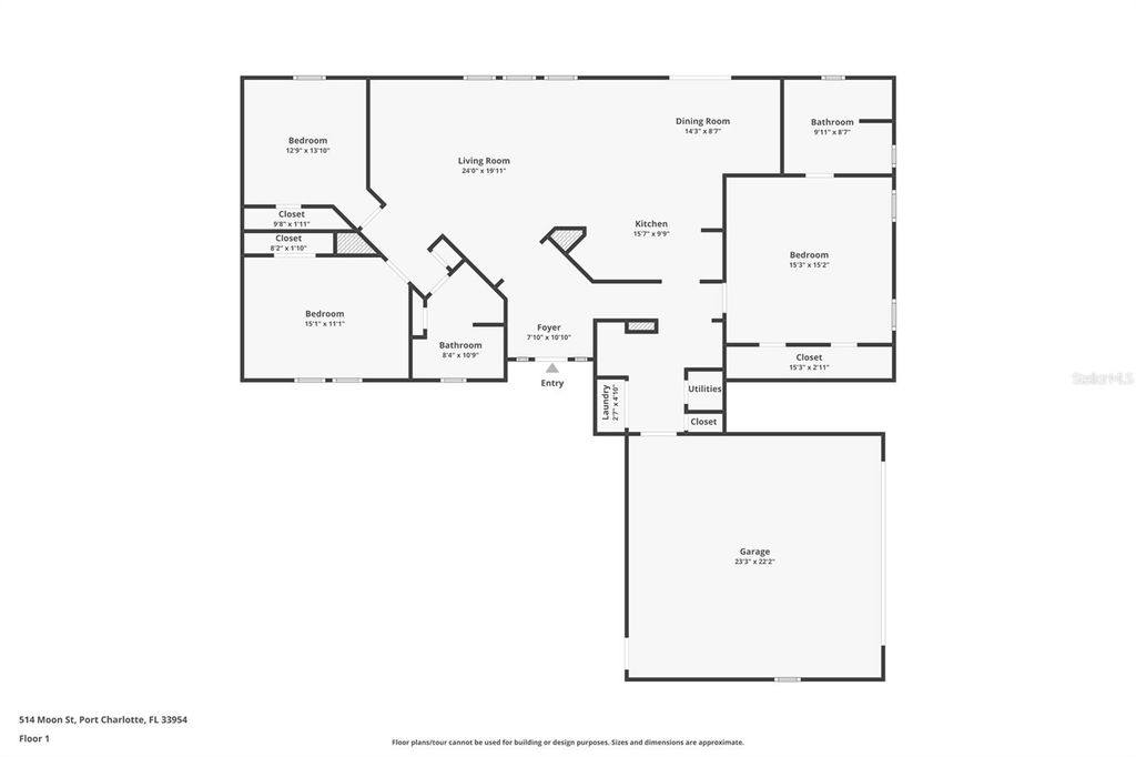 Photo of 514 Moon Street, Port Charlotte, FL 33954 (MLS # TB8409268)