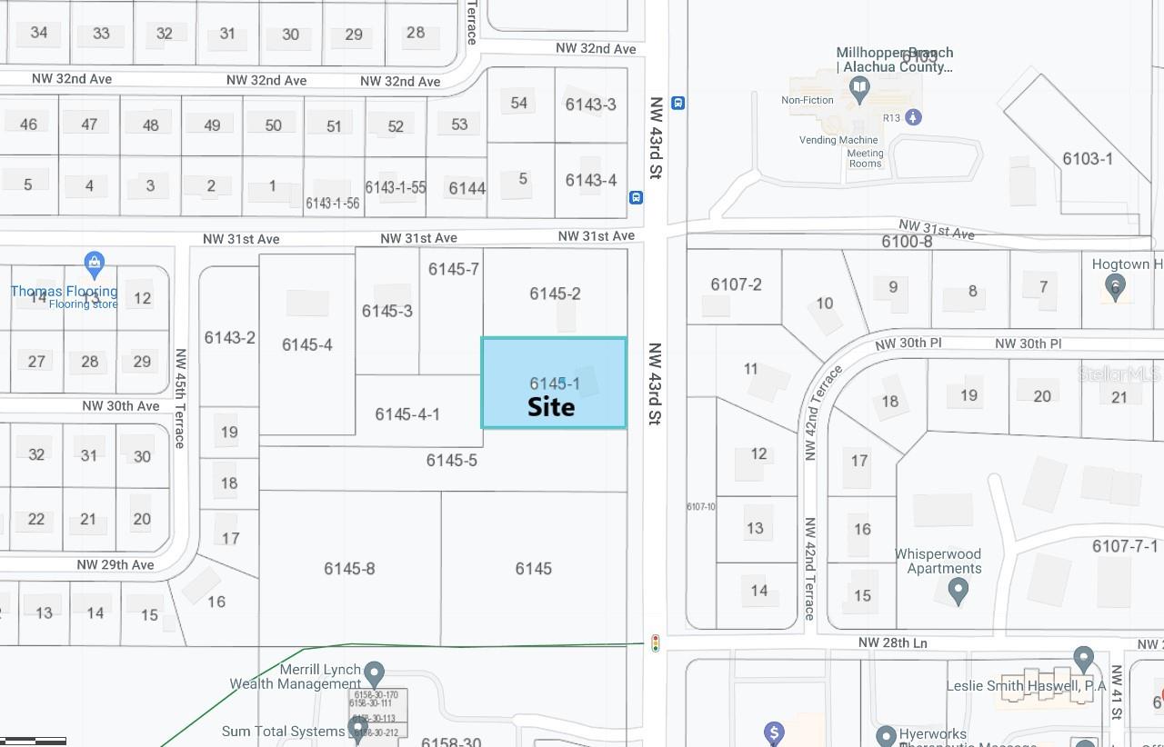 Great development opportunity located on a major thoroughfare (NW 43rd Street) in the urban area of Gainesville. This property is offered for sale as an infill development site based on it's land value, the existing structure on the site has little to no value. The property is located in unincorporated Alachua County. The property can be voluntarily annexed into the City of Gainesville with the potential to get a business zoning that would allow office and residential development. There are two adjacent properties (2 acres more or less) that are also listed for sale, providing a great opportunity to assemble almost 3 acres.