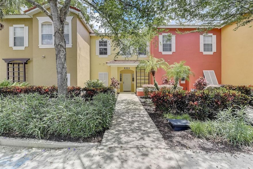 Your vacation home in the heart of the theme park awaits! Take a look at this fantastic 3-bedroom/2.5 bath townhome located in the sought after area for short term rental at Emerald Island Resort Community. This home is being sold fully furnished and move-in ready. The home has been part of a short-term rental program but would also make a perfect single-family home or vacation home. The first floor features an open living space that includes a kitchen, dining room, and large living room with sliding doors to the covered patio. A half bath and laundry room are also located on the first floor for convenience and ceramic tile flooring throughout the main floor makes for easy maintenance. All bedrooms are located upstairs including the master suite which features an adjoining bathroom with a private bathroom and a balcony. A ground floor WC, completes this well-planned home. This property is absolutely perfect for anyone that enjoys resort life. Emerald Island has fantastic amenities, Community Pool, Community fitness center, Spa, Games Room, Tiki Bar at the Main Pool area, Woodland Walks and trails, Basketball Courts, Tennis Courts, conveniently close to the Disney attractions, Margaritaville, Island H2O water park, shopping, restaurants and dining.