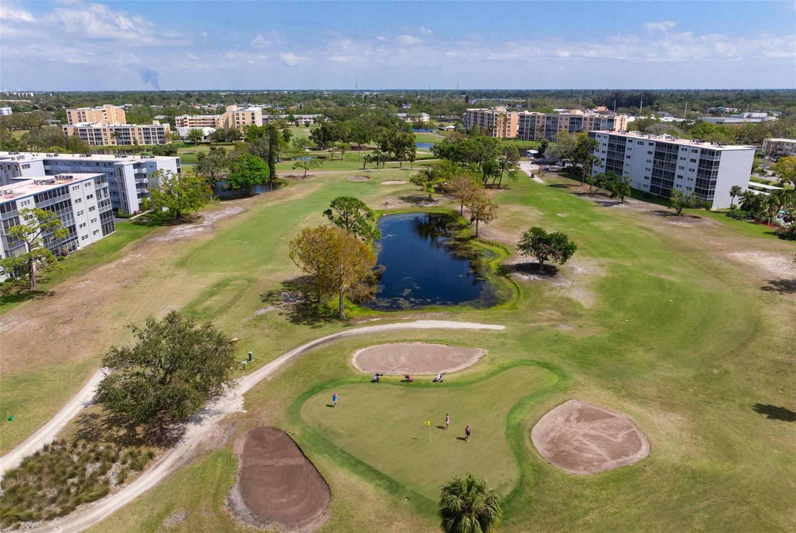OPPORTUNITY KNOCKS!! Priced to Sell under $100,000. Located in the highly desirable Ironwood/Pinebrook Golf Community, this 1 bedroom, 1-bath features a functional layout, screened lanai, and is located in an active community with no golf membership required. AC needs replacement, and the interior is original - perfect for someone looking to customize a space to their taste or flip for investment. Enjoy living in the heart if the gulf coast; fantastic beaches only five miles away, shopping and dining without paying the high cost of luxury housing. Amenities include golf course, pools, recreation and fitness center in a condo community setting. Relieve some weather-related fears of FL living and enjoy the following features:
*Concrete building-- sturdy in hurricane *Views on 5th floor *Your 5th floor living--away from ground floor flooding and/or other ground water issues *New roof added to building *Golf course in center of condo complex *Tennis courts *New pool and recreation/fitness center opening soon *Beautiful ponds and walking areas in complex--lighted in evenings *Carport available *Pets allowed-- Cat or small-medium size dog *Small storage unit included *Furniture and Furnishings include *Can be used as a rental (at least 3 months at a time) after 2 yrs of ownership. Come join condo living in a relaxed community setting.