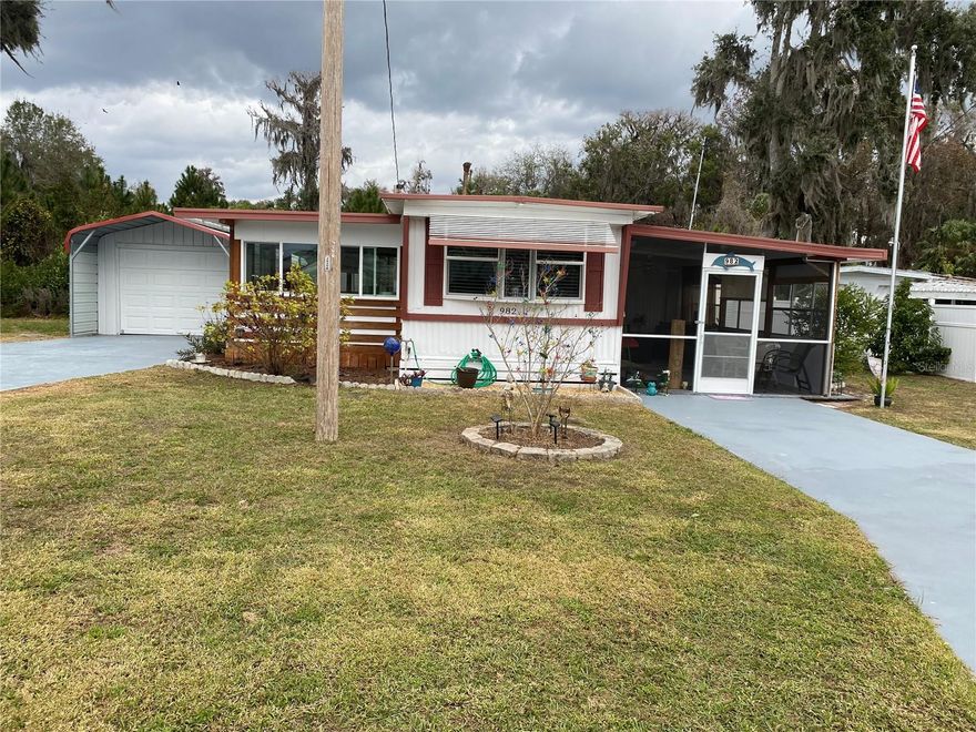 Don't miss out on this beautiful gem that has been upgraded and very well maintained.  It is close to the marina where you can launch your boat.  There are 3 bedrooms and 2 baths nestled in a nice quiet little community.  The home boast 2 beautiful enclosed porches for your enjoyment.  There is a garage with an automatic door opener and 3 large sheds for storage.  The 4,460 acre lake is known for its great fishing. Equal Opportunity Housing.