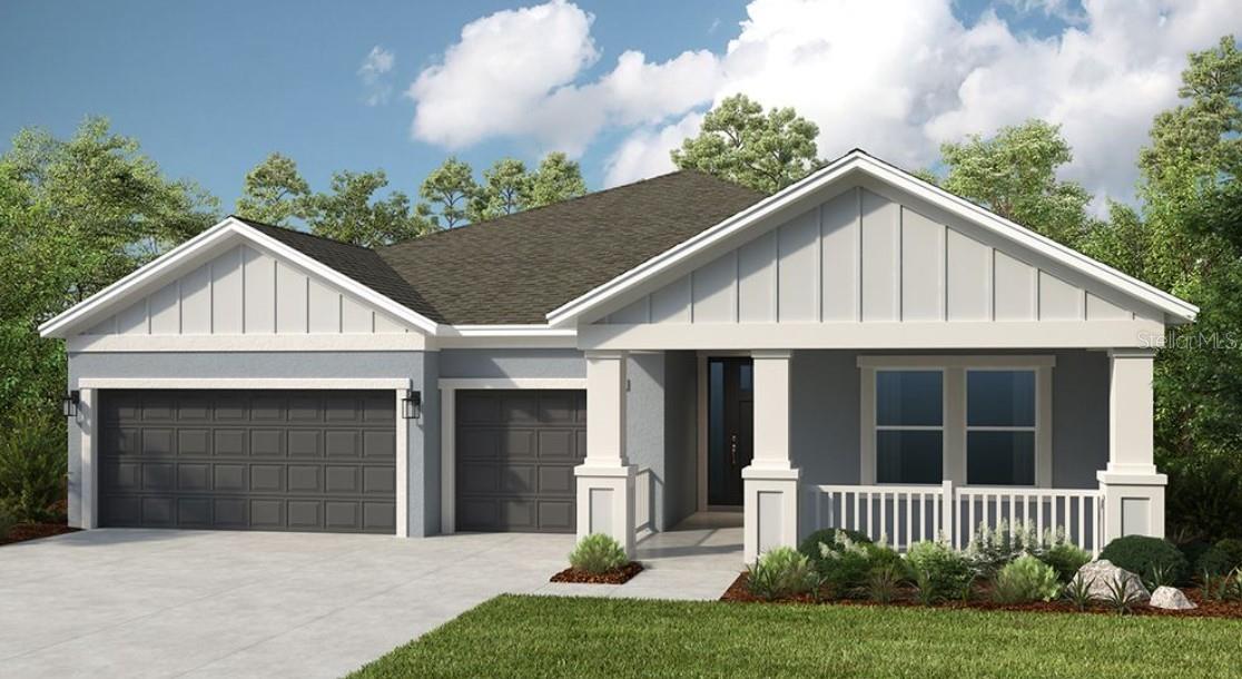 Under Construction. What's Special: Flex Room | High Ceiling | 3-Car Garage. New Construction – December Completion! Built by Taylor Morrison, America’s Most Trusted Homebuilder. Welcome to the Java at The Waters at Center Lake Ranch. This thoughtfully designed home offers 2,721 square feet of living space with 4 bedrooms, 3.5 bathrooms, and a 3-car garage. From the inviting porch, step into the foyer where the spacious great room comes into view, creating a warm and welcoming centerpiece. At the front of the home, two secondary bedrooms share a full bathroom, while a nearby study provides a quiet retreat. The open kitchen features a large island, ample counter space, and a corner pantry, all flowing seamlessly into the great room for easy entertaining. The first-floor primary suite includes a spa-inspired bathroom with dual vanities, a walk-in shower, and a generous walk-in closet. The Waters at Center Lake Ranch is part of a 2,050-acre master-planned community offering scenic trails, parks, and conservation areas, all just minutes from Lake Nona’s Medical City. Additional highlights include: pocket sliding glass door to covered lanai, tray ceilings, study, additional windows at dining room, gourmet kitchen. Photos are for representative purposes only. MLS#O6344947