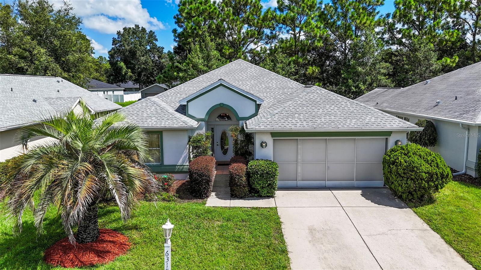 First time on the market - Augusta 3 bed, 2 bath, 2 car block home. Sits in the premier community of Oak Run, Laurel Oaks. Approx 1,921 square feet of living space under heat and air. Space is not an issue here if you enjoy high ceilings, large bedrooms, good footprint kitchen with plenty of working counter space. Come and sit on the lovely lanai courtyard with a cup of joe and watch the birds play!! Roof replaced in 2020, HVAC had new air compressor installed Aug 2025, water softener, pest control contract, engineered wood floors, hurricane/storm window coverings. Oak Run offers for the low HOA-amenities fee, 6 pools (1 heated), 5 hot tubs, 3 club houses, on-site restaurant, 18 hole golf course, dog park, over 100 clubs to join! List goes on and on! Call today for you tour before it's too late!
