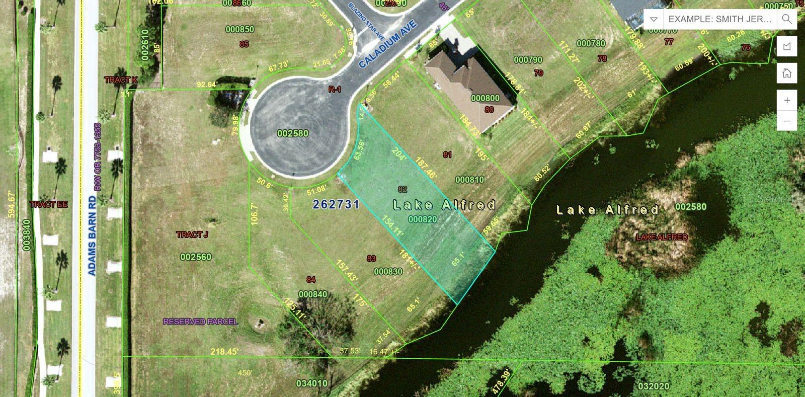 WATER RIDGE SUBDIVISION - Land