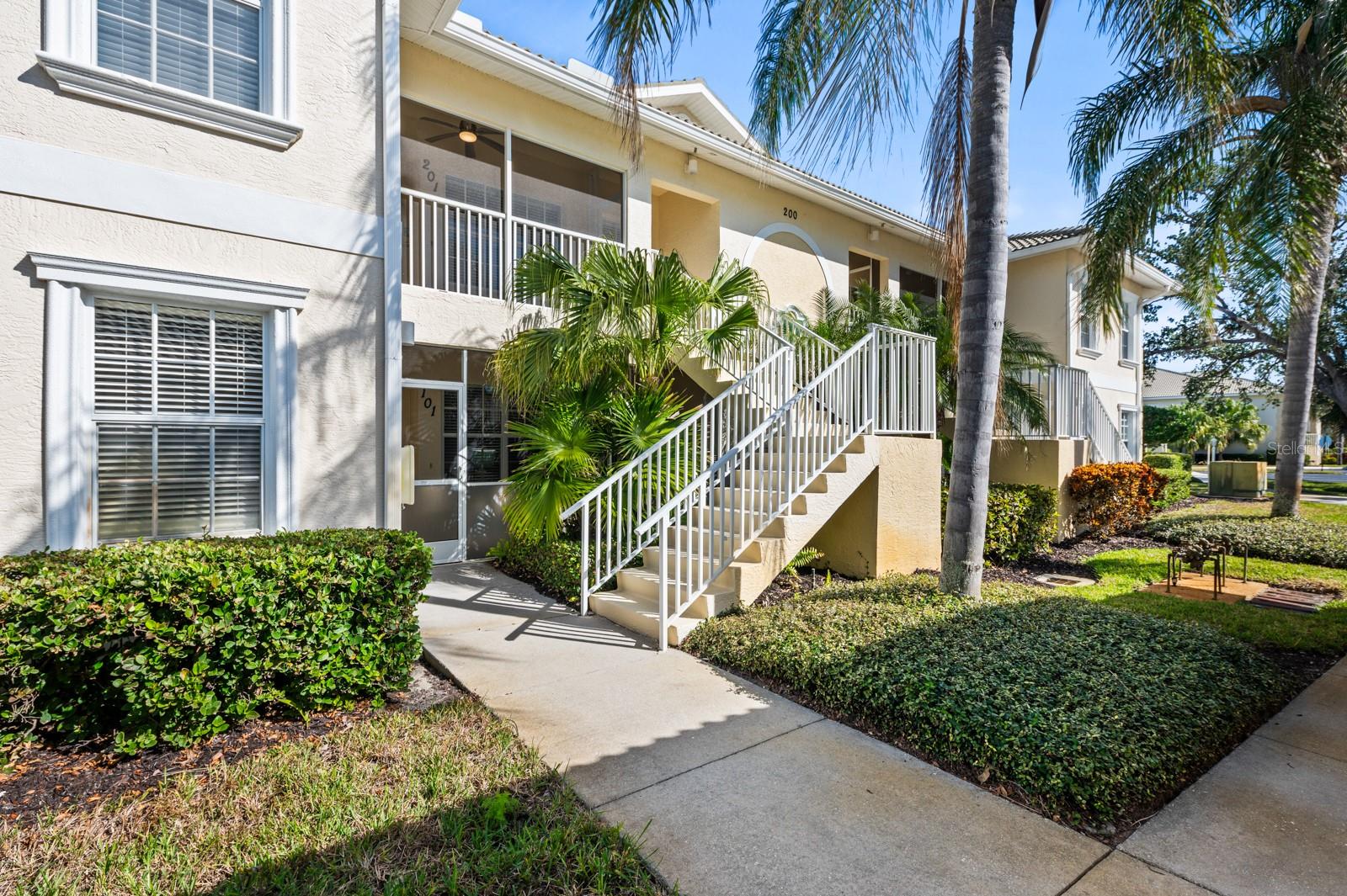 Welcome to your slice of paradise at the well sought-after Mirabella Community in vibrant Venice, FL! This rarely available 2-bedroom, 2-bath condo offers an inviting 1,235 square feet of modern living space. The open concept and split bedroom layout create a seamless flow between the living, dining and kitchen areas that is perfect for relaxation or entertaining guests. The sleek laminate floors, installed in 2019 in the primary bedroom and living room, add a touch of elegance to your everyday life. With a newer hot water heater (2021) and AC (2022), you'll enjoy comfort and efficiency all year round. Your private balcony is the perfect spot to sit and sip, whether you're enjoying your morning coffee or winding down in the evening while watching the sunset. A deeded private 1-car garage adds to the convenience to your living experience. This community offers fantastic amenities, including a heated swimming pool, a clubhouse for social events, and common outdoor spaces to appreciate the natural beauty of the surroundings. Conveniently located to downtown Venice, Venice area beaches, shopping, restaurants, medical facilities and more! With its modern upgrades and prime location, this condo is a true gem. Don’t miss your chance to call this stunning property home! Check out the 360 degree virtual tour, or call to schedule your private showing today!