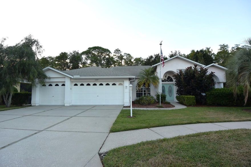 Welcome to this spacious 3 bedroom, 2 bathroom home with a rare 3-car garage, located in the highly sought-after Heritage Springs community in Trinity, Florida. This split floor plan offers high ceilings throughout, a formal living and dining room combo, a comfortable family room off the open kitchen with breakfast bar and dinette, and an inside utility room. The large bedrooms include a massive primary suite for your private retreat. Step outside to the oversized rear porch and patio where you can relax and enjoy serene views of the private conservation area filled with wildlife. Heritage Springs is an awesome 55+ gated community featuring a clubhouse, resort-style pool, fitness center, and a beautiful golf course. Golf carts are welcome, making it easy to enjoy all the amenities this vibrant community has to offer.  
Attention Buyers and Realtors: This property is being sold AS-IS with no warranties or guarantees provided by the seller. Buyers are responsible for verifying all property information, including room sizes, utilities, and overall condition. An updated pre-approval letter or Proof of Funds dated within the last 30 days is required. The escrow deposit must be in the form of Certified Funds and delivered to the Listing Broker within 48 hours of HUD bid acceptance. The check must be made payable to the Buyer’s chosen closing Title Agent listed on the initial bid. Do not make the check payable to the Listing Broker, and do not wire or deliver the check directly to the Title Company. Failure to deliver both the escrow check and the pre-approval letter within 48 hours will result in cancellation of the bid by HUD, with no extensions granted. HUD Case:  093-665335. Finance Escrow may apply. Finance Code: IE.