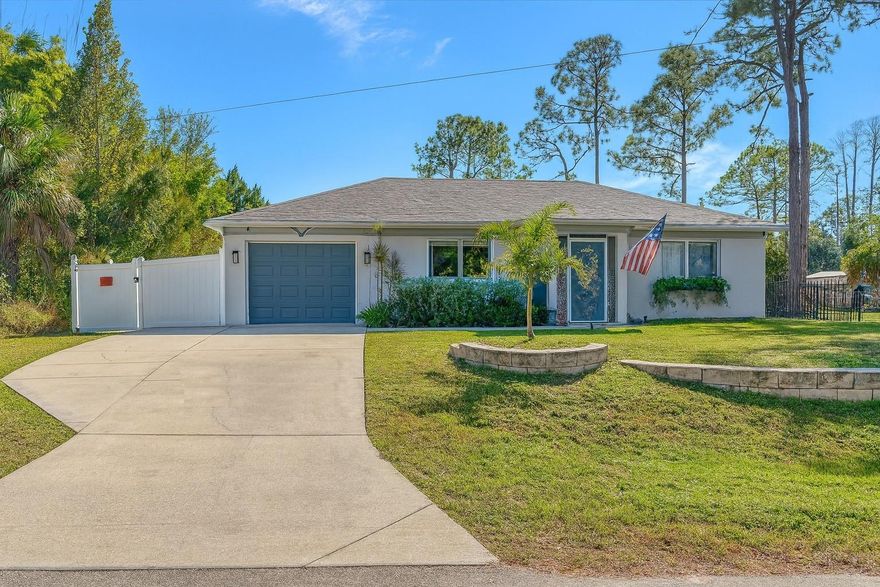 More photos coming!!!  2 bed / 2 bath home with a bright, open feel! Large back fenced yard. Garage has been converted to 1/2 garage and 1/2 living AC area which could easily be a 3rd bedroom (would need to add closet), or an office.  On top of this bonus ac'd area there is a family/florida room off the kitchen dining area.  This home has a roomy layout with tall ceilings and tile floors in the main areas. The bedrooms and the Florida room have easy-care wood-look floors.

The kitchen has a warm, fresh look with granite tops, a big island, soft-close doors, shiny steel appliances, and a deep farm sink. The living room flows right into the kitchen, so it feels open and great for daily life.

The main bed has wood-look floors, built-in closet space, and a private bath with a walk-in tile shower and a newer vanity. The guest bed sits near the guest bath, which has a clean shower/tub combo.

The inside laundry room offers plenty of space and a pantry area. Off this area is a bonus room that was part of the old garage — great for a small den, craft room, or office.

The Florida room leads out to a fenced yard with nice shade spots, a pergola, and a paver area for cookouts or just to sit and relax.

NOTE: Washer/Dryer and black fence in front side do not convey.