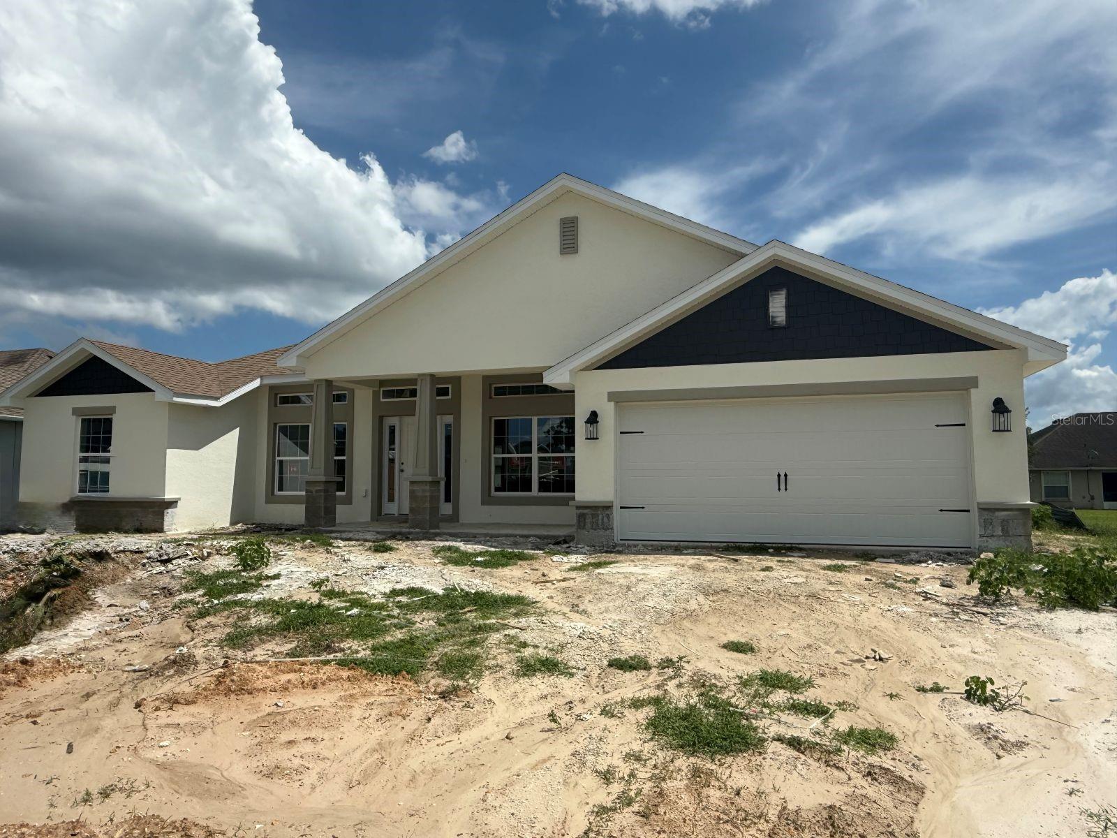 Under Construction. Estimated completion is August pending any setbacks beyond builders’ control. Brand new 4 bedroom/2 bath block home in the gated community of St James Park with public water/sewer and low HOA fee. Upgrades include: Wood-look tile in all areas except bedrooms, shaker style cabinets with pull bars, high-definition beveled-edge countertops, tiled shower with light in primary bath, stainless steel appliances, tray ceiling w/ crown molding in primary bedroom, and in-wall pest system. Close to shopping, restaurants, World Equestrian Center, Silver Springs and more. Home comes with a 1-year home warranty and 10-year structural warranty. Seller helps with closing costs on cash sales or when using seller preferred lender.