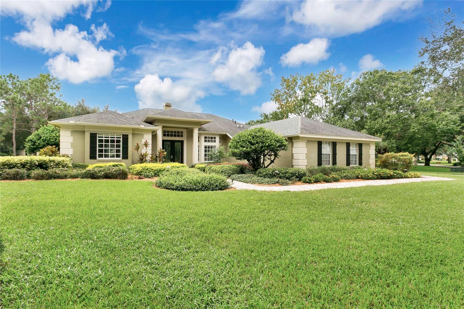 Fully PAID OFF $30,000 solar panel system included with this beautiful pool home in the highly desirable Sunset Lakes community in Winter Garden, of which this is currently the only home available! The electricity bill averages just over $100/month! This 4-bedroom, 3-bathroom, 3-car garage single-story home boasts 2,716 square feet of living space on a generous 0.58-acre corner lot with a low HOA ($60/m). Enjoy modern updates throughout the home, including a completely redone and updated kitchen, updated floors, tons of natural light, a cozy fireplace, and a private screened-in pool perfect for sunny summer days. The 3rd car garage has AC ducts and electrical run to it, and can easily be enclosed into an office or air-conditioned workshop if desired. Check out the 3D virtual tour of the home or schedule your private tour today!