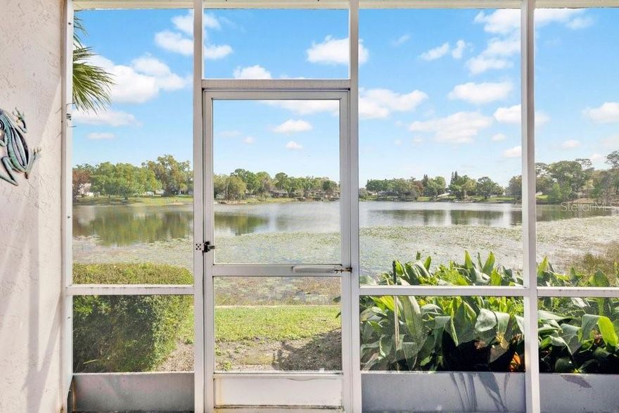 Carefree lakefront living awaits you! This first-floor, two-bedroom, two-bathroom condo in Sleepy Harbour is the perfect place to call home. At 1,022 sq ft, it's one of the larger units in the community — and the lakefront view from your private screened porch is simply stunning. Bring your fishing poles and cast a line from the community dock, or soak up the sun poolside. You'll enjoy convenient access to hospitals, shops, and restaurants, all just minutes away. Move-in ready and waiting for you — schedule your private showing today!