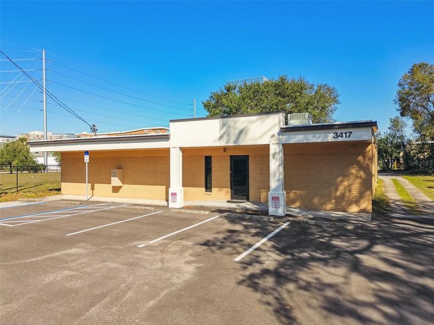 Rare Find! Freestanding Building in Prime A+ location, steps from the new Midtown Tampa Development and the Westshore Business District.  This 4,880 SF building features 10’ ceilings, excellent ingress and egress, and has been tastefully upgraded with nice finishes creating a move in ready office opportunity.  Located in the heart of Tampa ~800 feet from Midtown Tampa, you can’t find a more central or convenient location for both staff recruiting, and ease of commuting.  There are many options for shopping, food, and entertainment less than one block away.  Driving distance to Tampa International Airport is 10 minutes, 2 minutes to I-275, 7 minutes to Downtown Tampa, and you can be in East Tampa, North Tampa, or Pinellas County in approximately 15 minutes.    This secure block building with a security system with interior and exterior cameras in place, has a great layout that is easily functional for many different users, and features both front and rear parking.  This building is equipped with a government approved secure area room with IDS intrusion detection system with acoustic sensors and monitoring capability with an X10 lock in place.